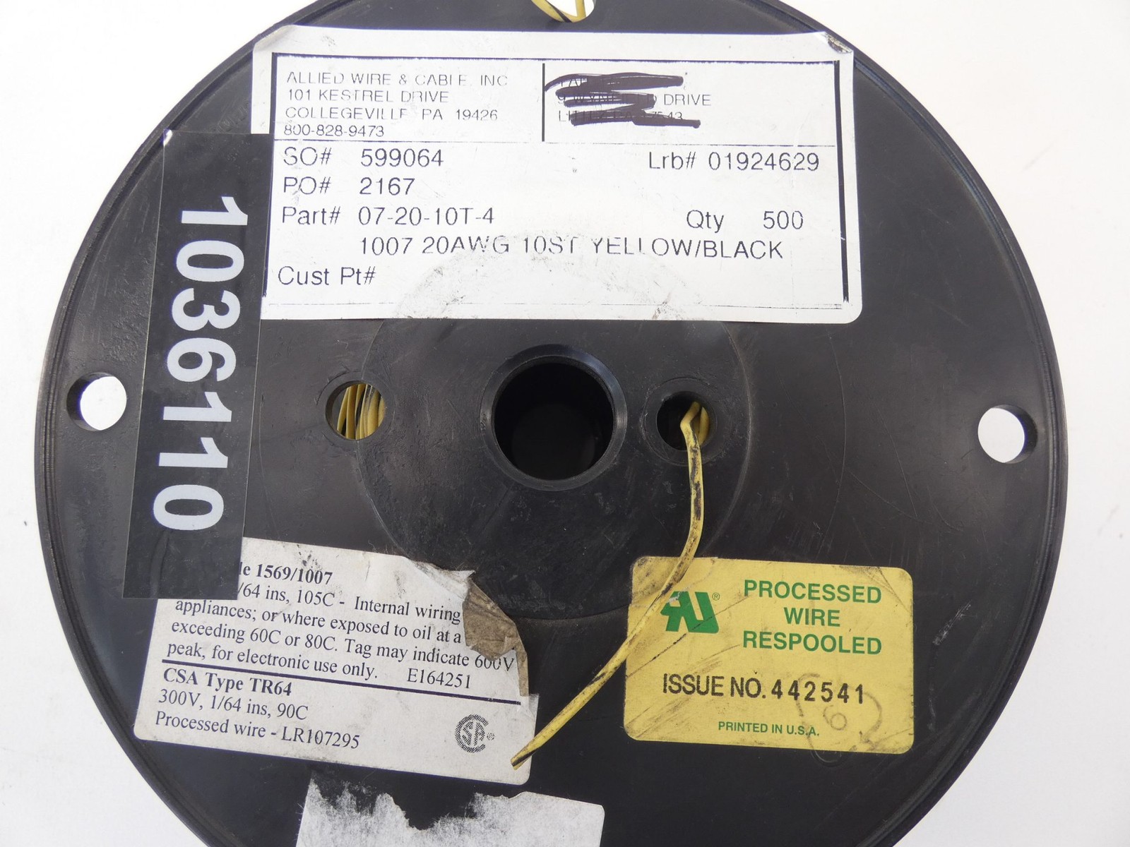 *Lot of 3* Allied Wire & Cable Wire Spool Reels 07-18-16T-4, 07-20-10T-4, 07-…