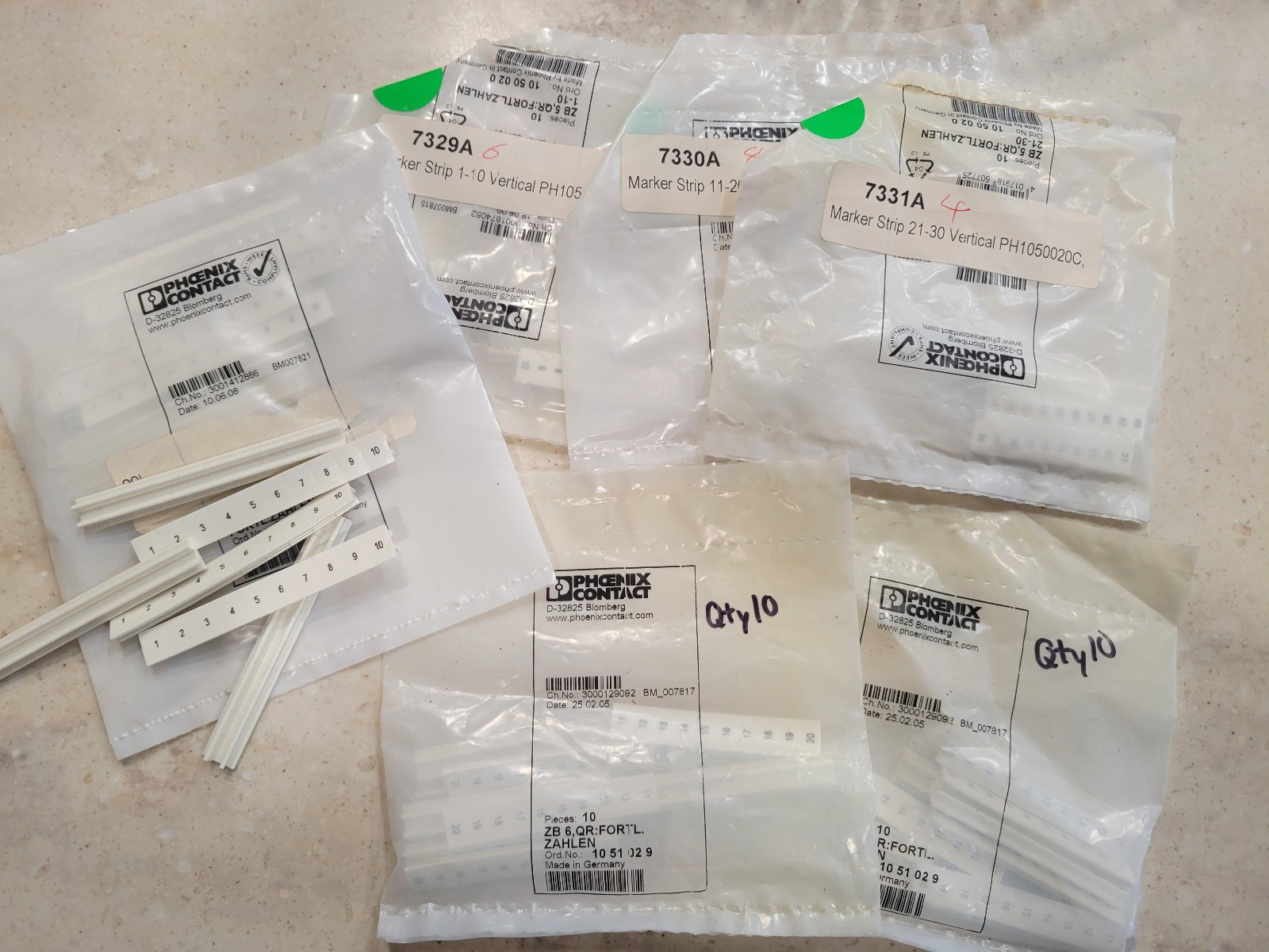 LOT of Phoenix Contact & ALTECH Corp Marker Strips NOS Vertical Horizontal NEW