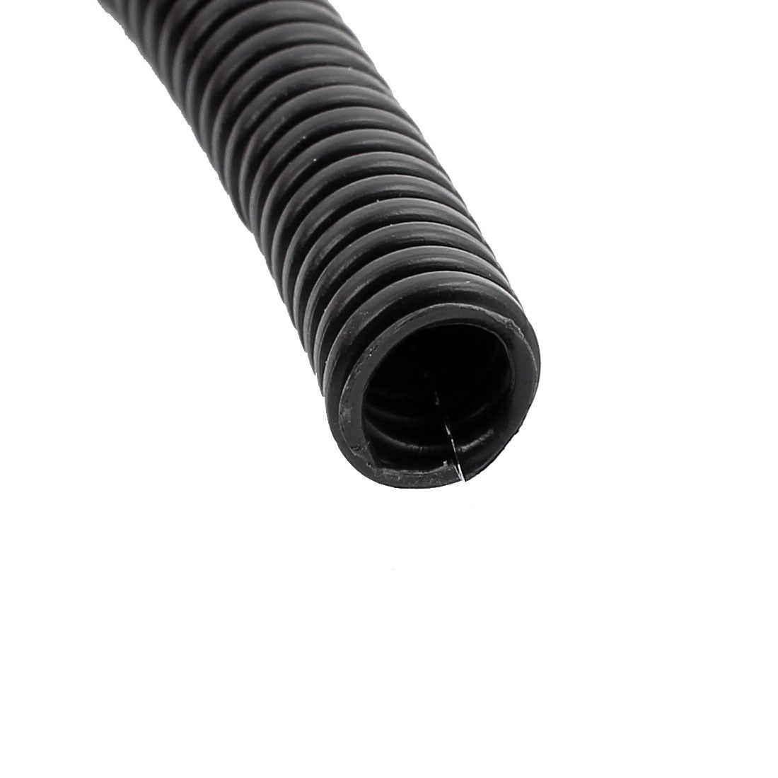 16 M 6.5 x 10 mm Plastic Split Corrugated Conduit Tube for Garden,Office Black