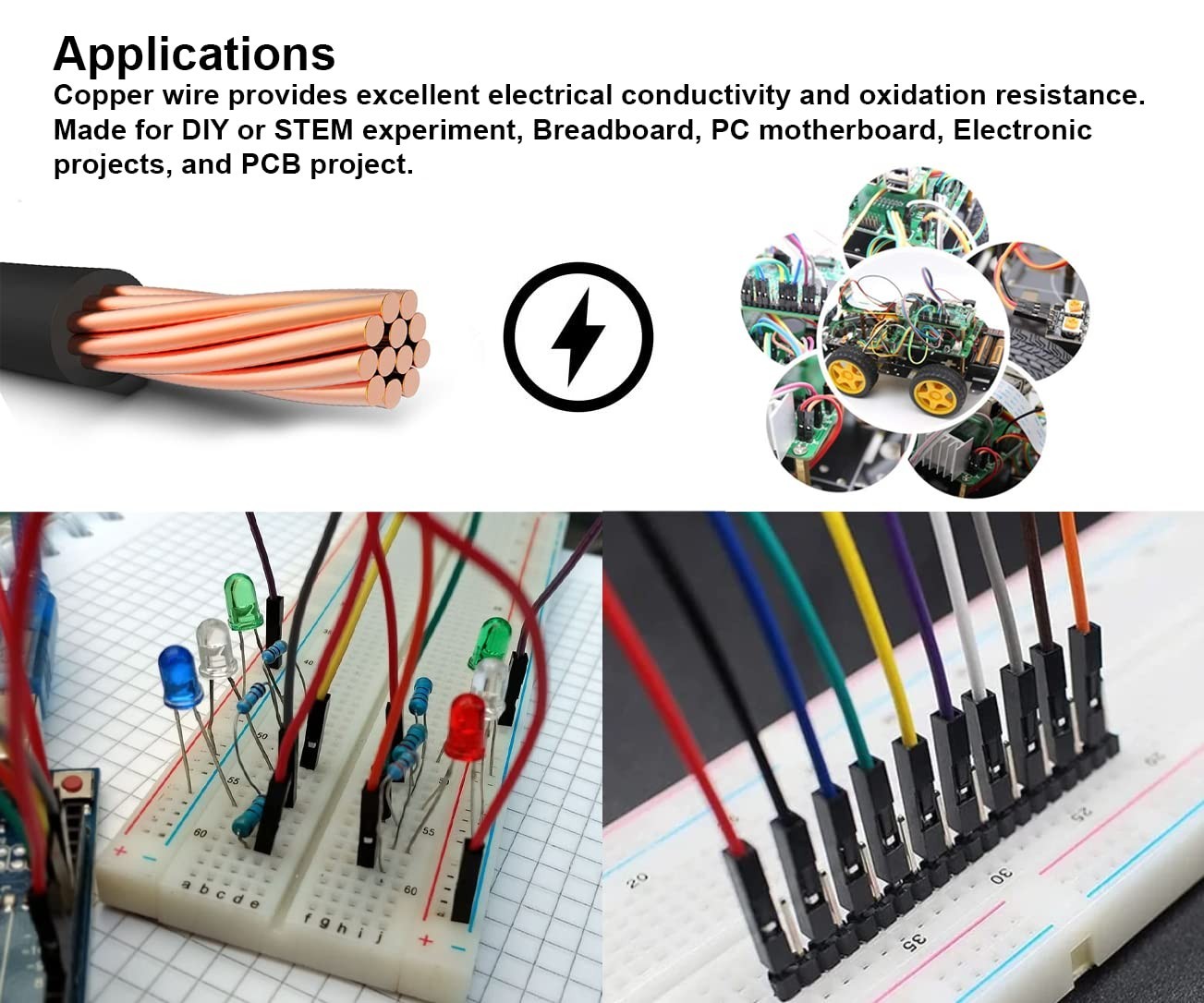 120PCS Dupont Jumper Wire Kit M/M M/F F/F 20cm Breadboard Cables for Arduino