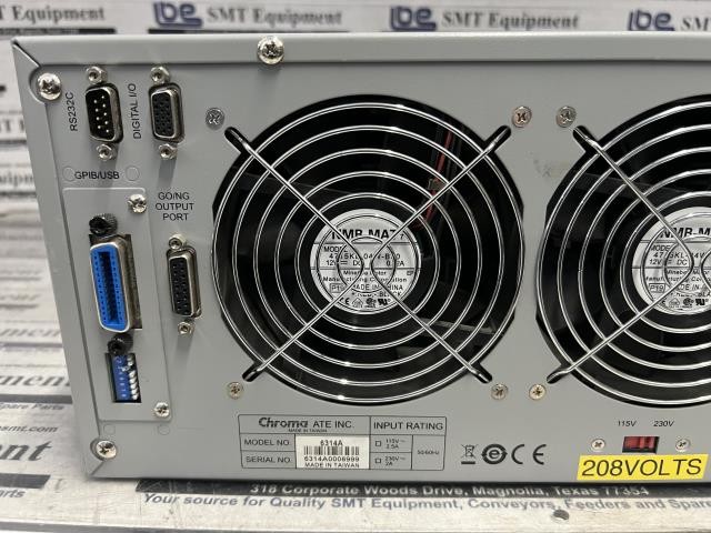 Chroma 6314A DC Electronic Load Mainframe w/(4) Chroma 63102A and w/Warranty
