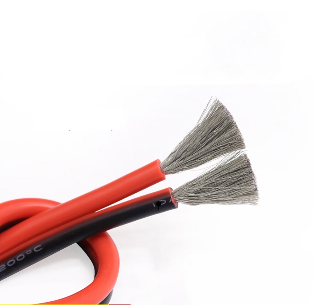 Twin 2-Core Flexible Silicone Cable 8/10/12/14/16/18/20/24/26AWG Red-Black Wire