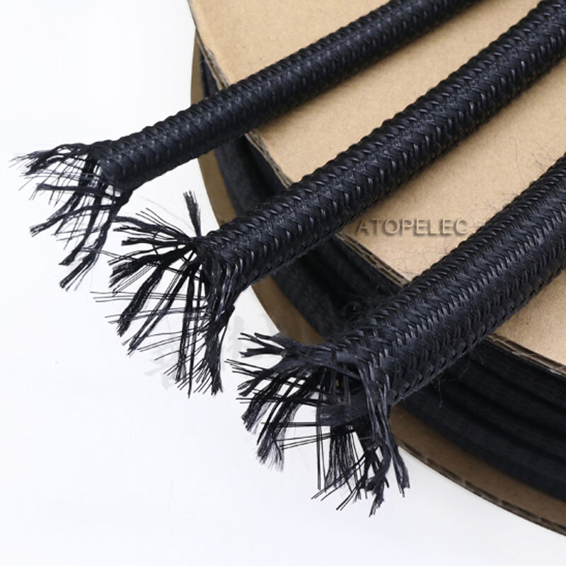 12MM Wide Soft Braided Expandable Sleeving PP Cotton Yarn+PET Cable Wire Sheath