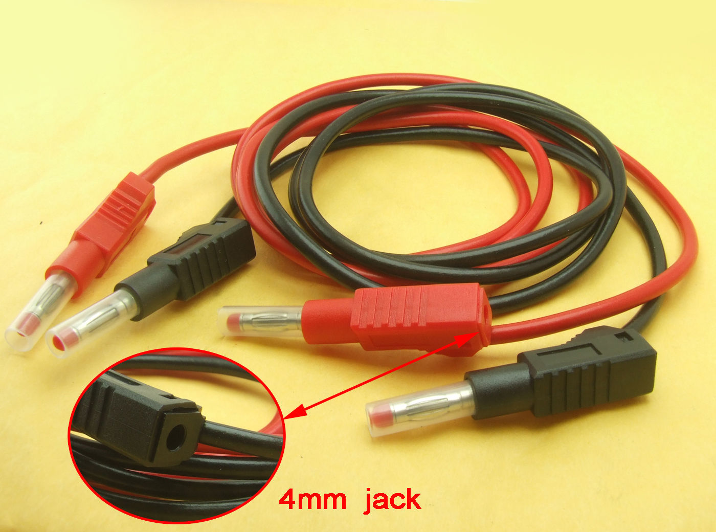 4mm Stackable Banana Plug 14AWG 0.5M/1M/2M Test Lead cables Retractable Shrouds