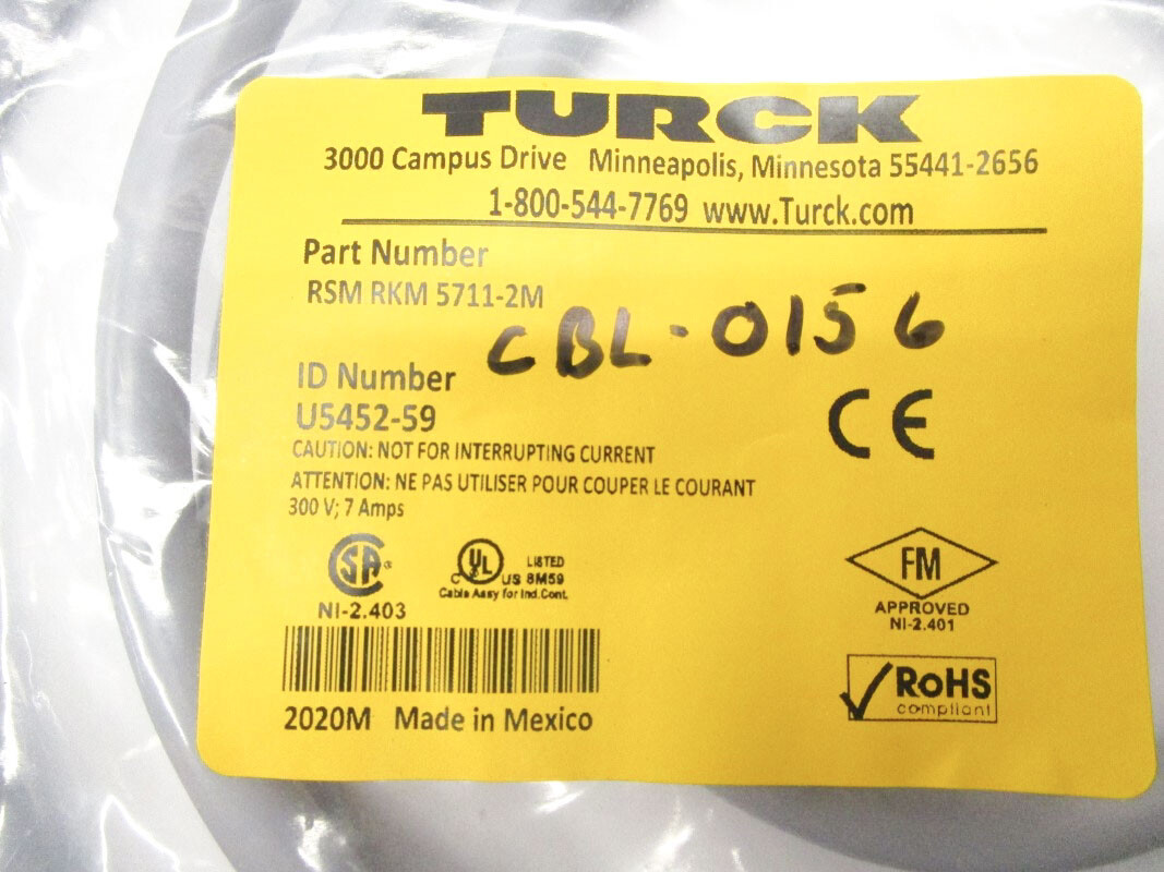 TURCK RSMRKM5711-2M U5452-59 300V 7A NSMP