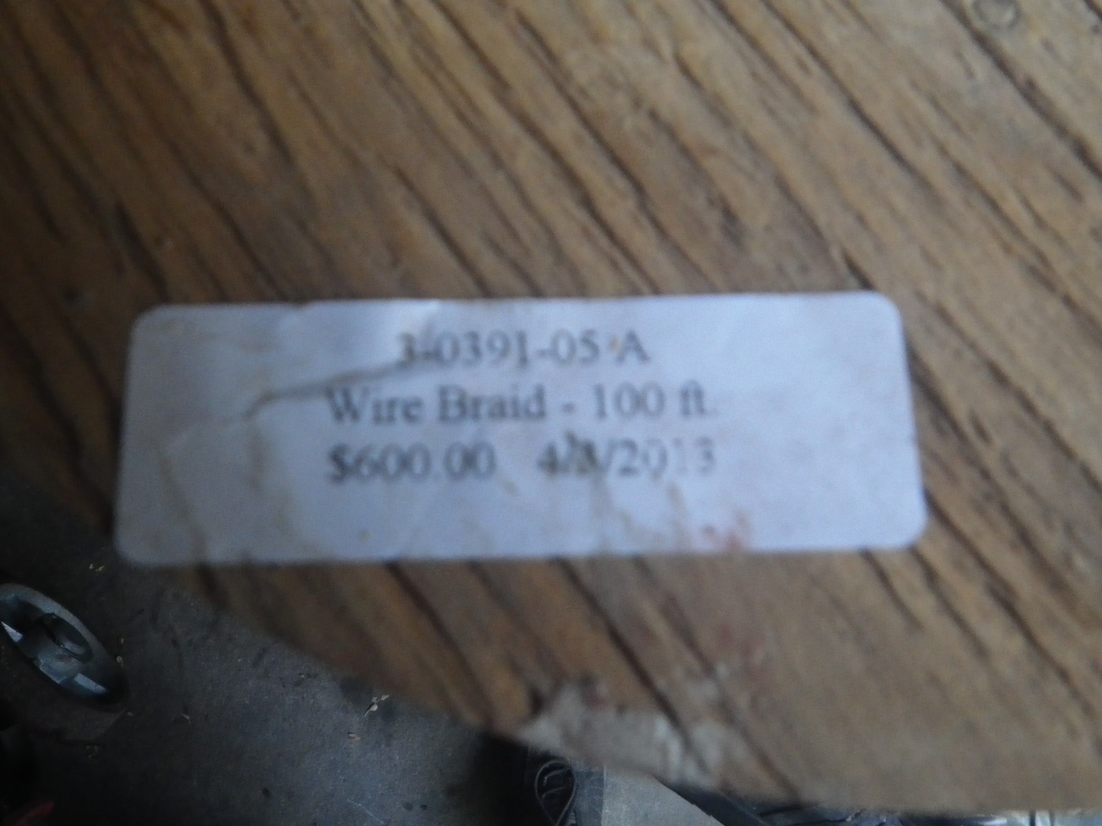 100′ BRAIDED TUBULAR SINGLE COPPER CORE CONDUCTOR INSIDE DIA .875 BRAND NEW