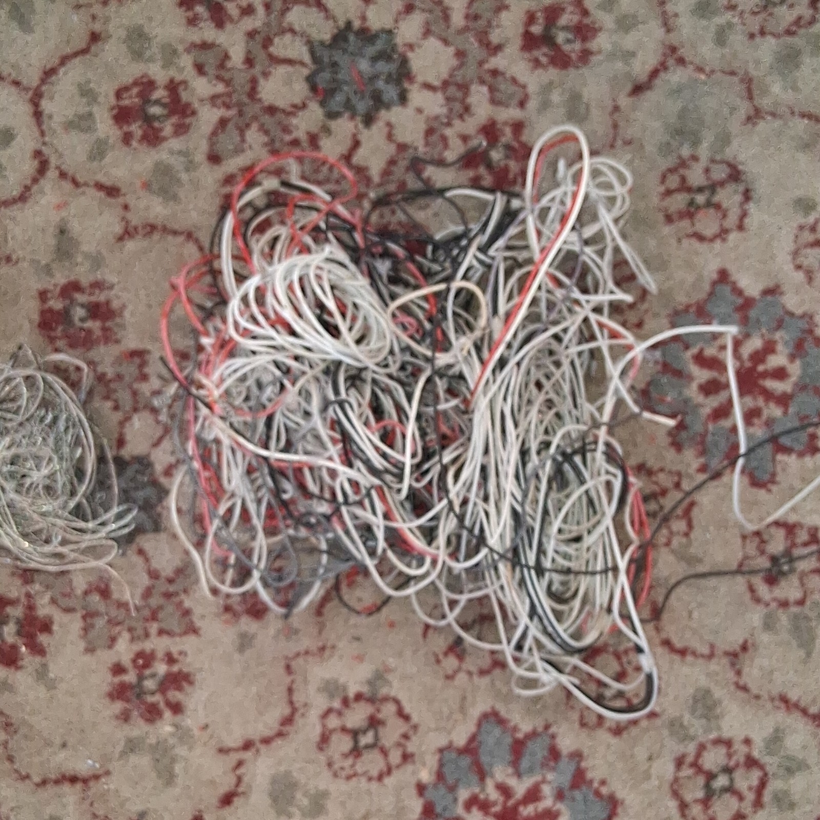 Mixed Lot Electrical Wire Scrap Assorted Colors Types Various Lengths