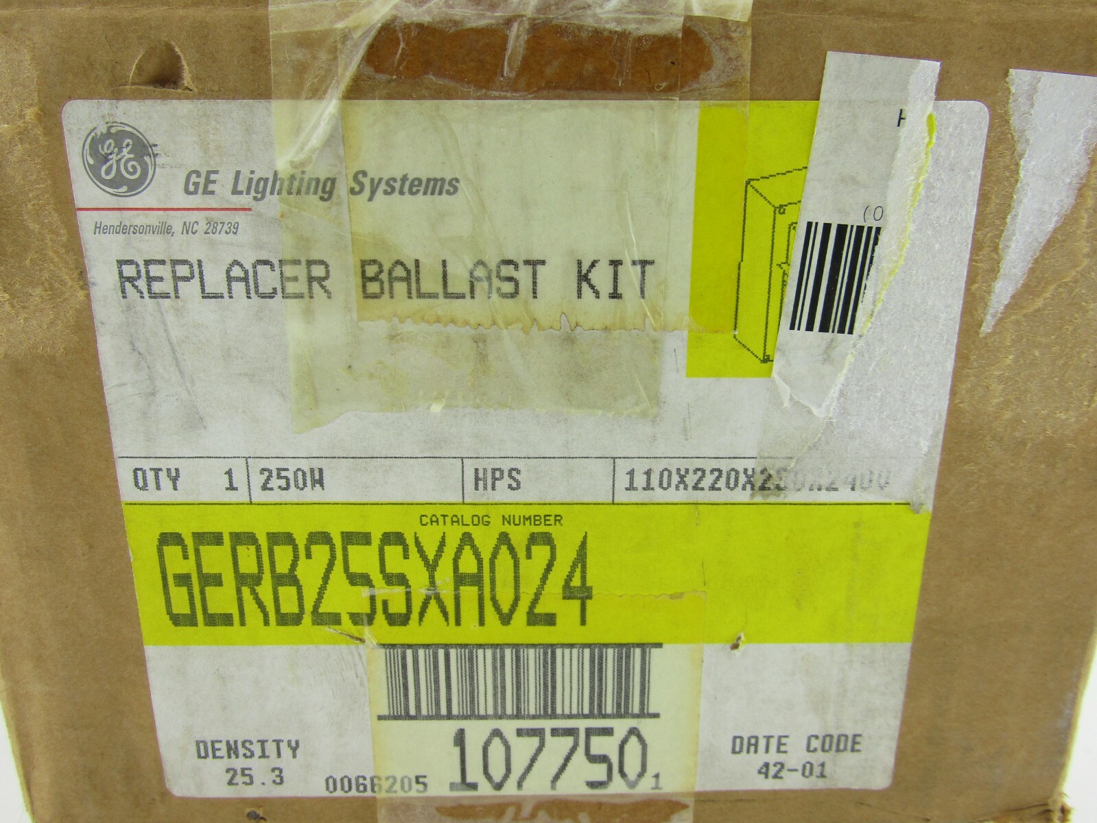NEW GE General Electric GERB25SXA024 Replacer Ballast Kit, Secondary, 250W