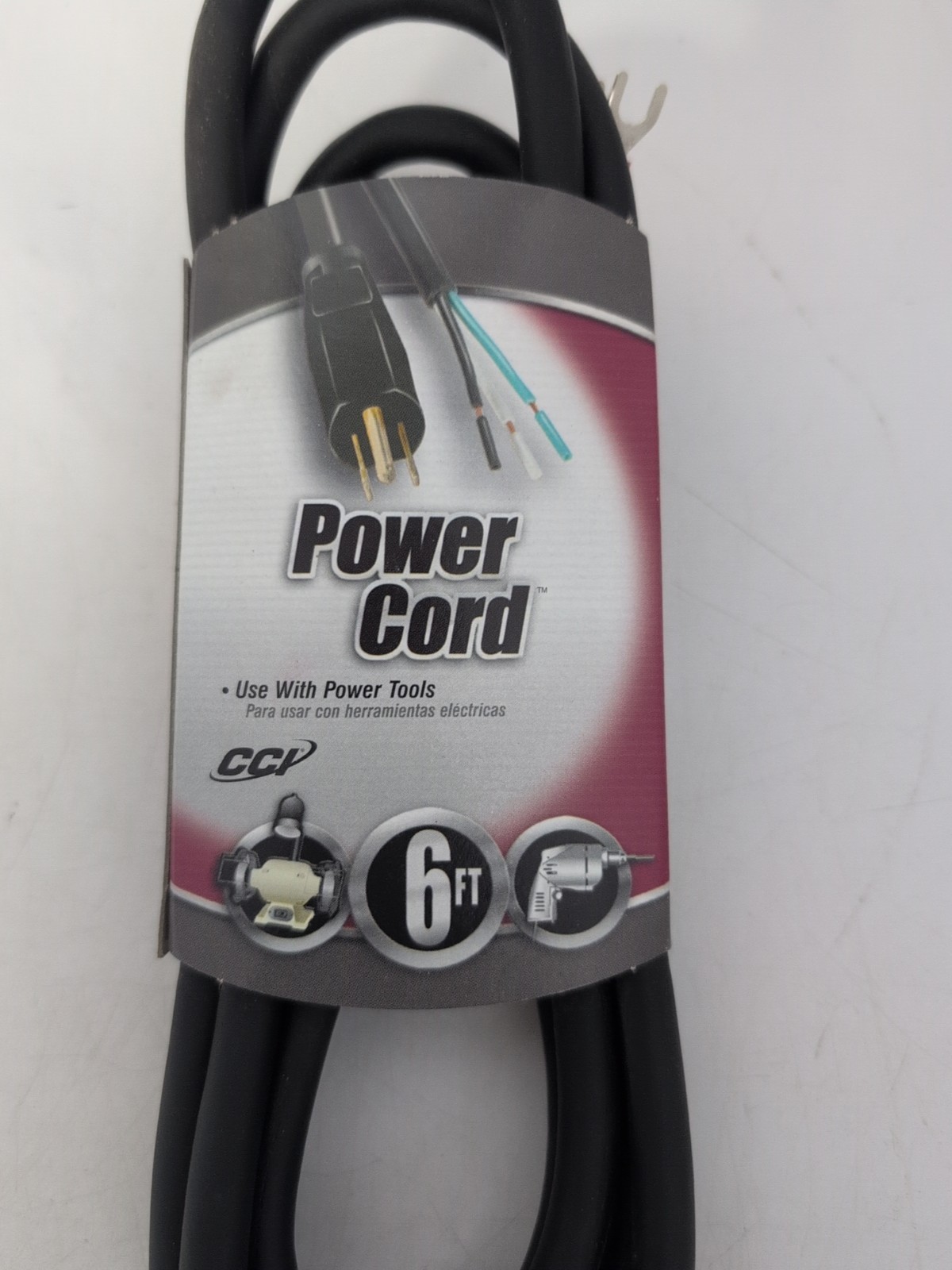 Appliance POWER CORD CCI COLEMAN CABLE 16/3 6FT 13A, 125V NEMA 5-15