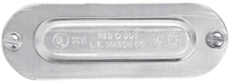 Red Dot SCV-5, 2″, Stamped Aluminum, Conduit Body Cover, 1pc