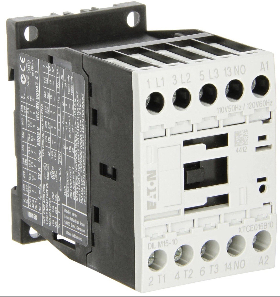 NIB – Eaton – XTCE015B10A – 15A Eaton Xt Contactor