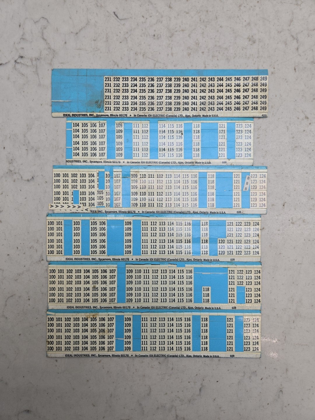 Bulk Mixed Lot of Wire Markers Numbers And Letters Nos See Pictures For Details