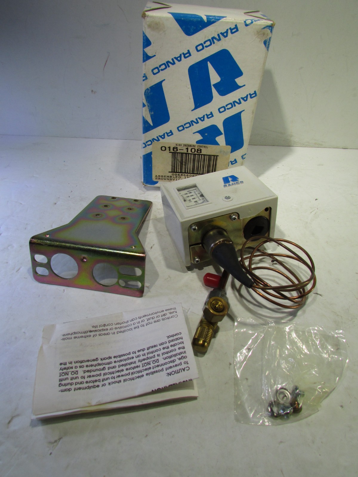 Ranco O16-108 Fan Cycling High Pressure Switch New Old Stock 100-400