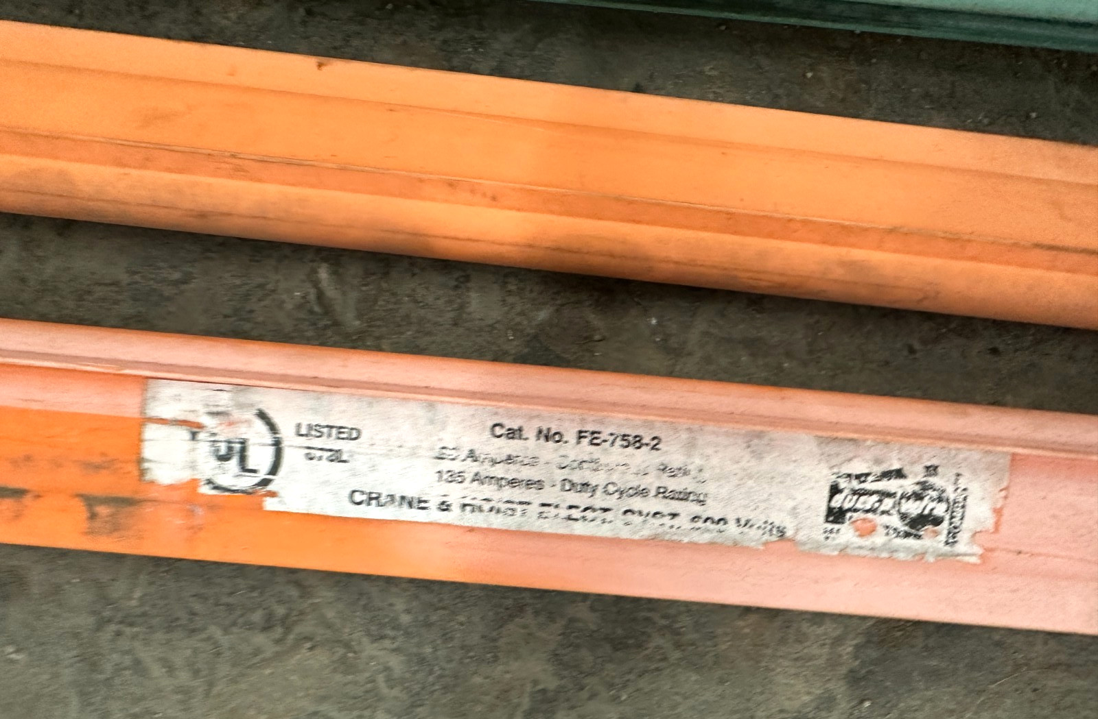 DUCT-O-WIRE FE-758-2 CONDUCTOR BAR ASSEMBLY OAL-12 FT. SECTIONS (LOT OF 4)