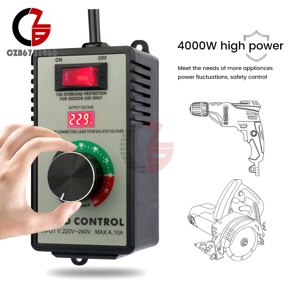 110V/220V Electric Motor Rheostat Variable Speed Controller For Router Fan 4000W