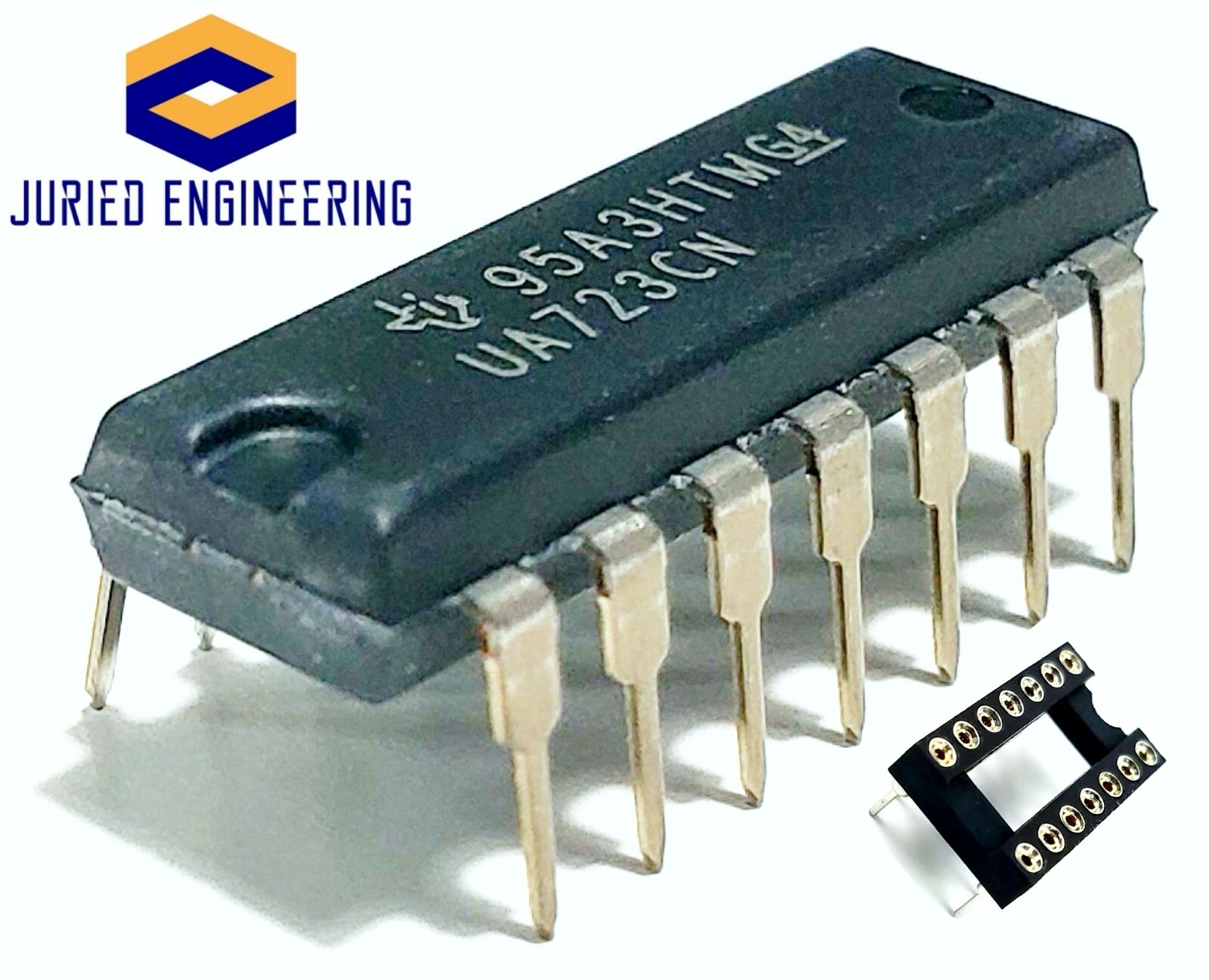 10PCS Texas Instruments UA723CN UA723 (Direct Replacement LM723CN LM723)+Sockets