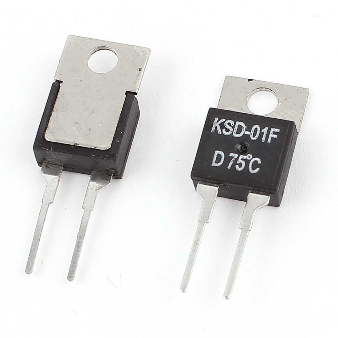 2Pcs KSD-01F H75C 75C N.C Normal Closed Temperature Control Switch Thermostat
