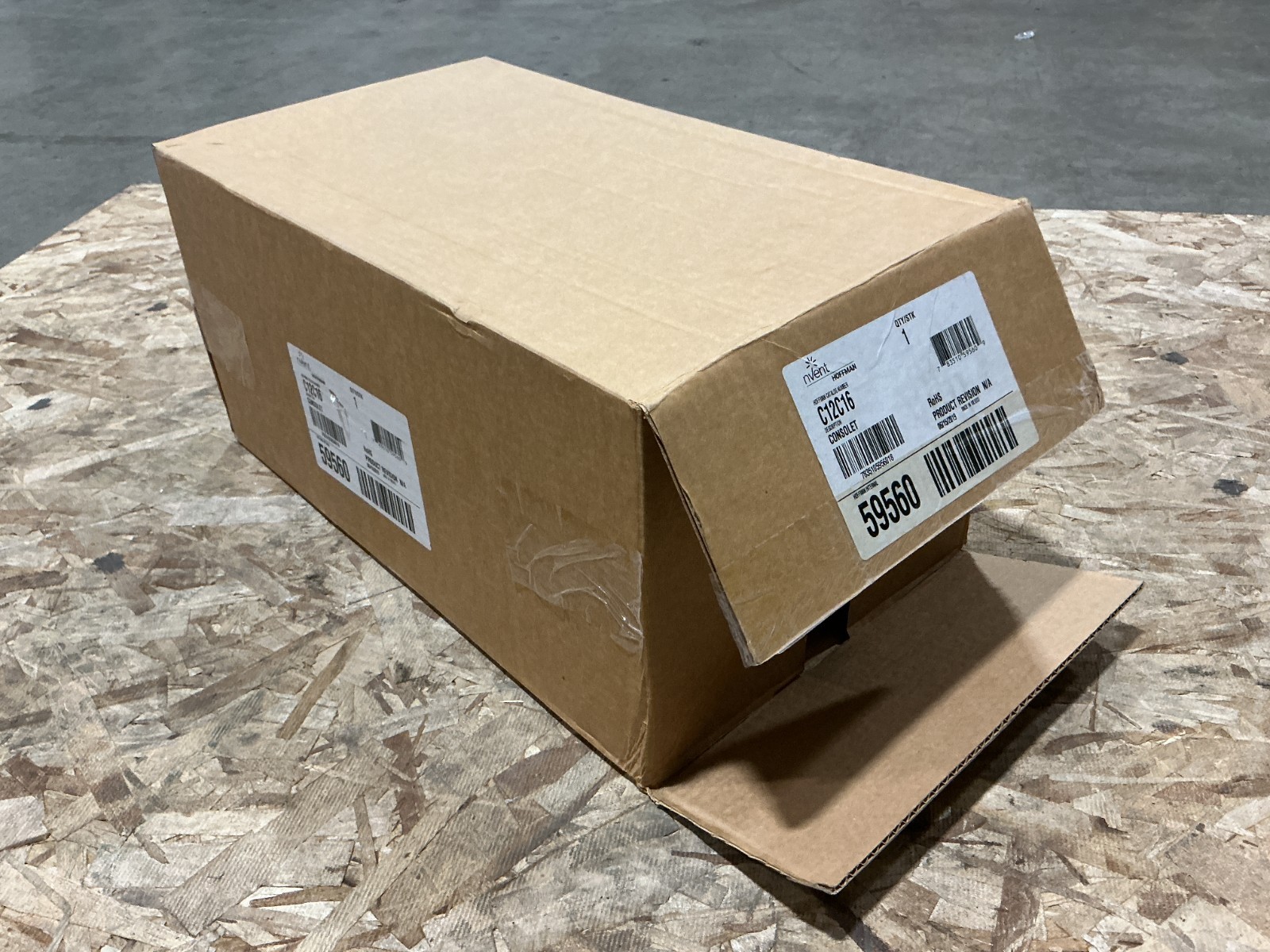 New nVent Hoffman C12C16 Consolet Enclosure Sloped Cover 12x16x9.09 Grey 59560