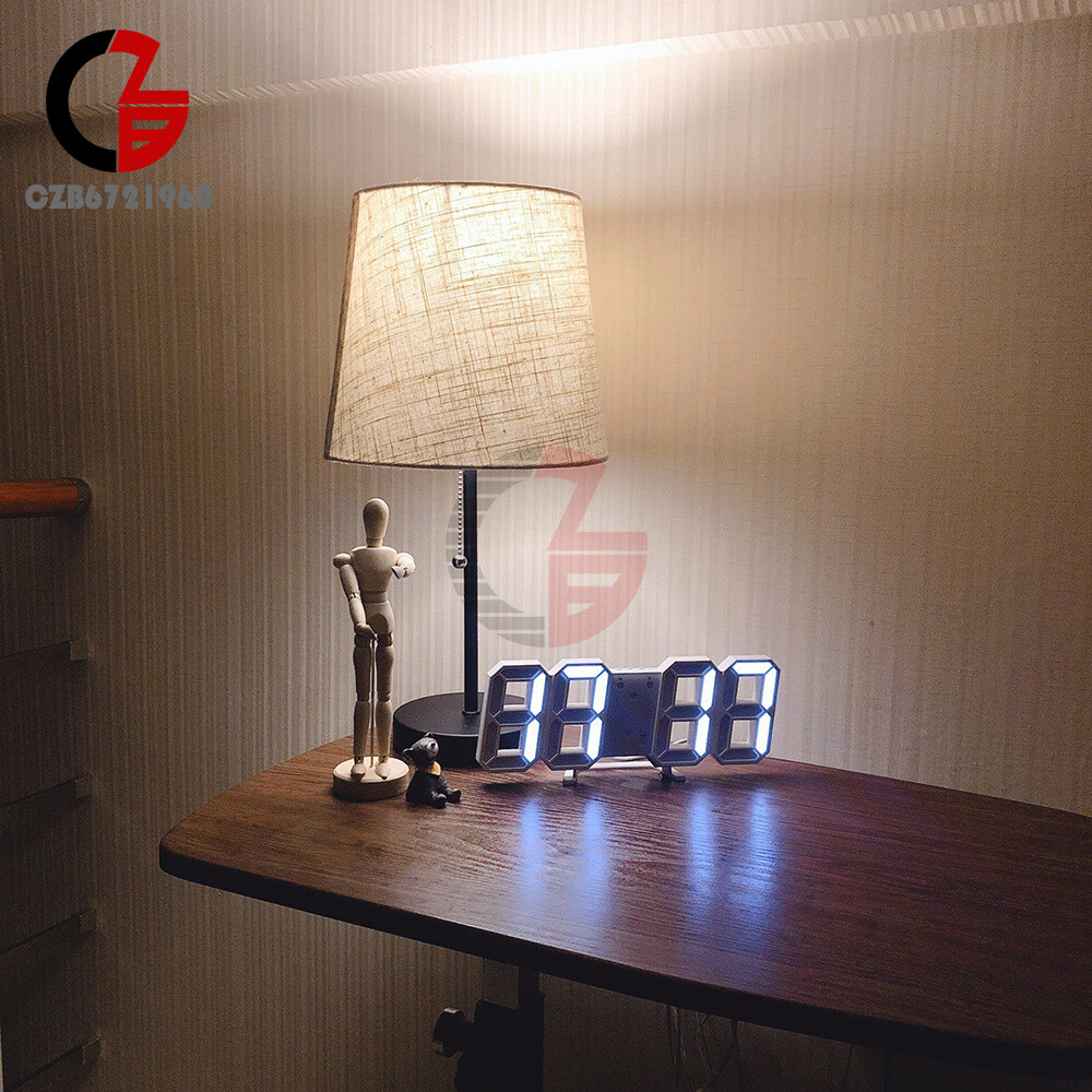 LED Electric Digital Alarm Clock Time/Date/Temperature Display Home Decoration