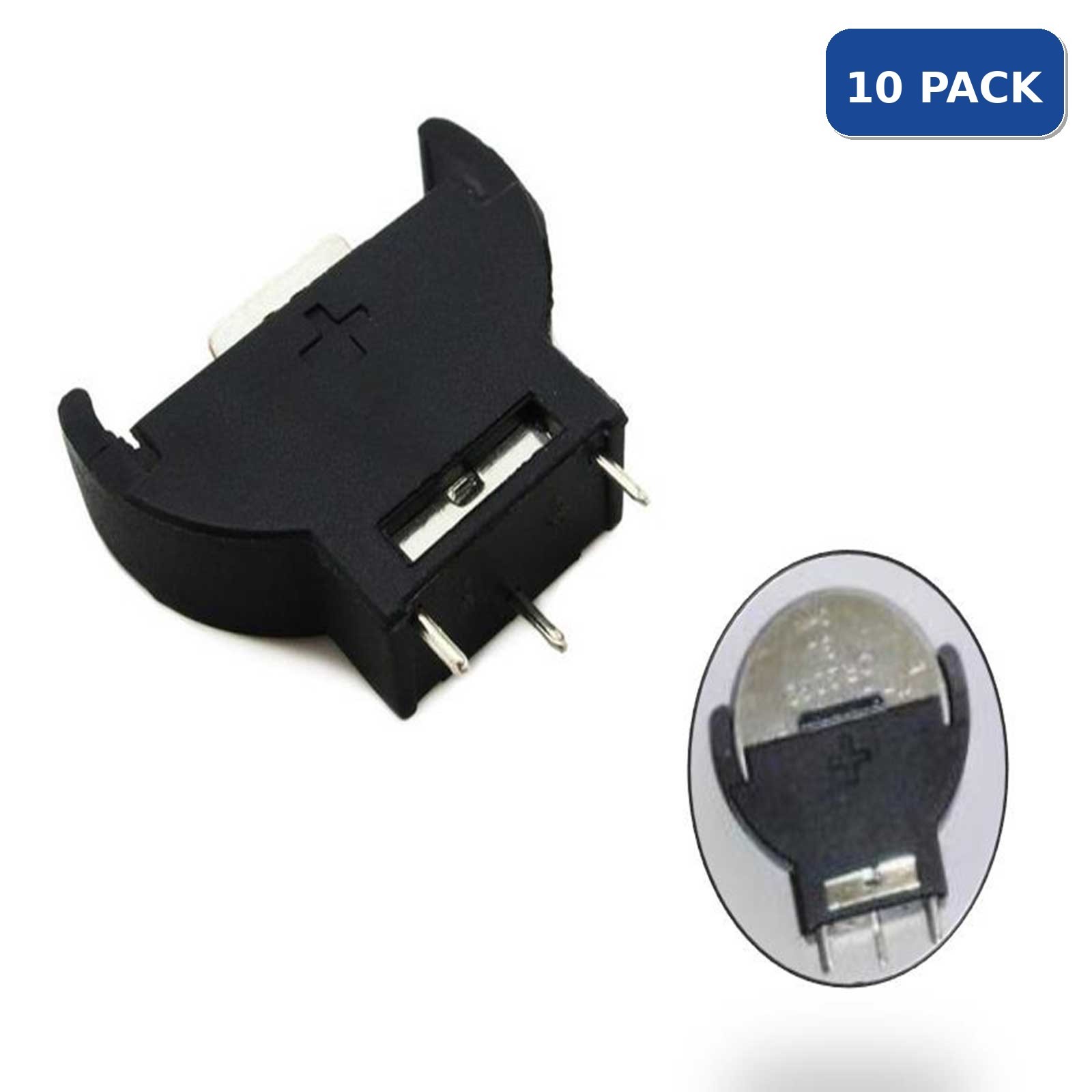 10 x CR2032 CR2025 3V Coin Cell Battery Holder Lithium Button Battery Case