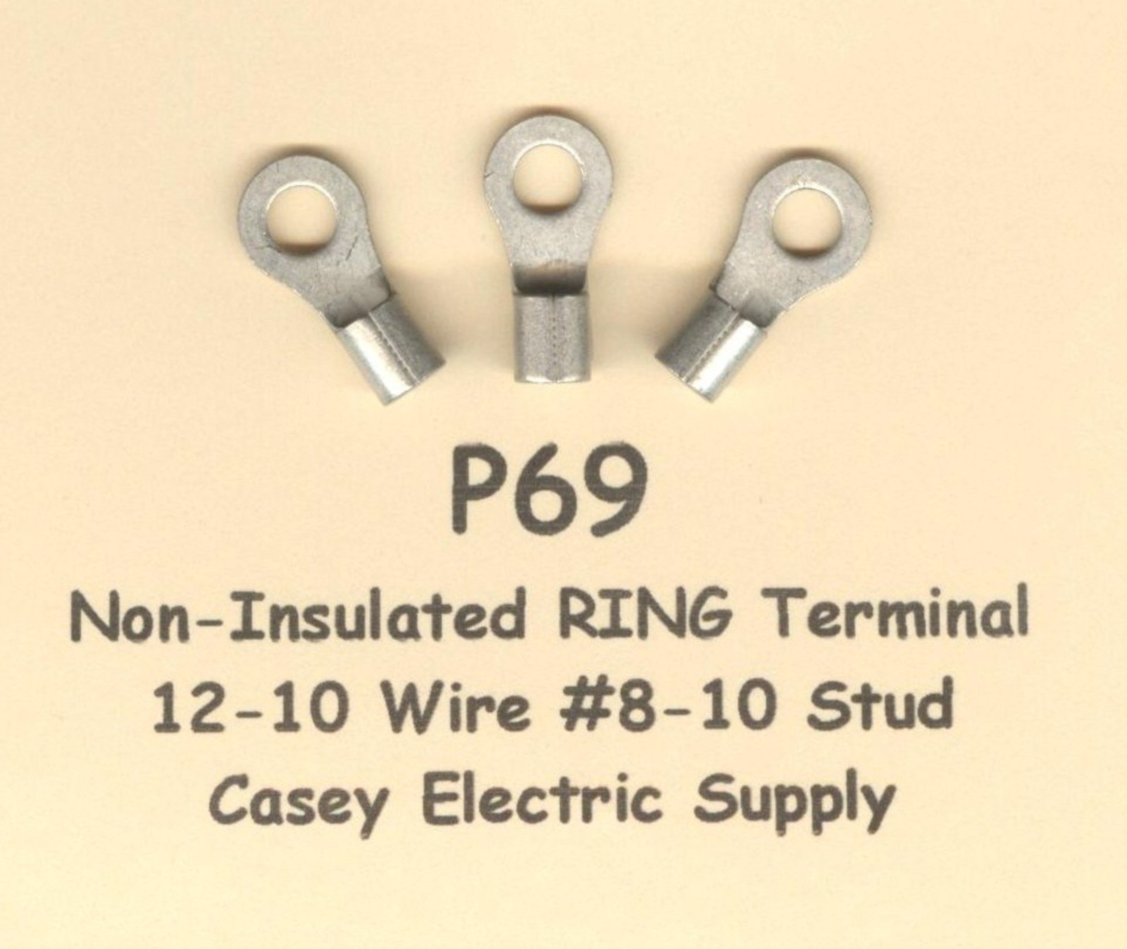 100 Non-Insulated RING Terminal Connectors #12-10 Wire Gauge AWG #10 Stud USA