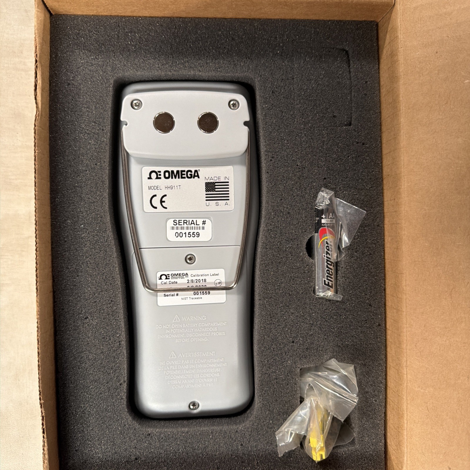 OMEGA T/C THERMOMETER HH911T