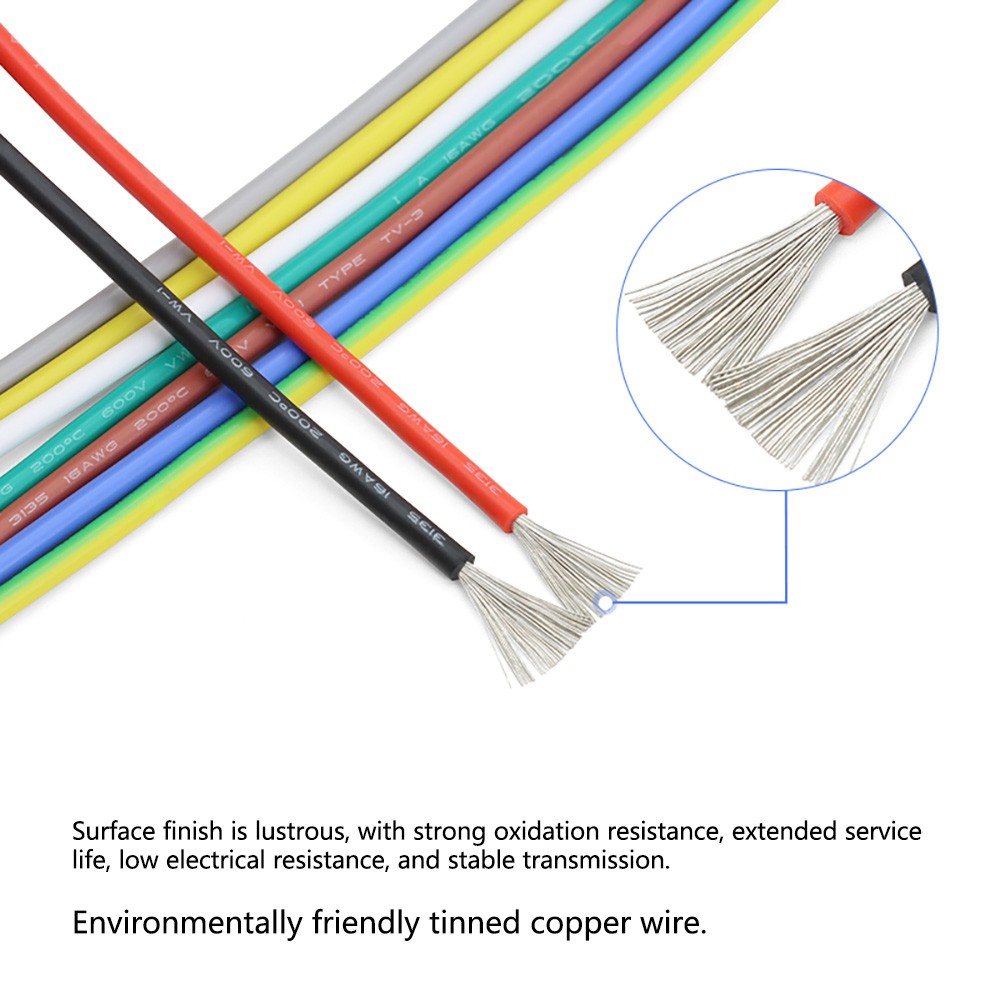 UL3135 Super Soft Silicone Cable Flexible Wire 10AWG to 30AWG Various Colours