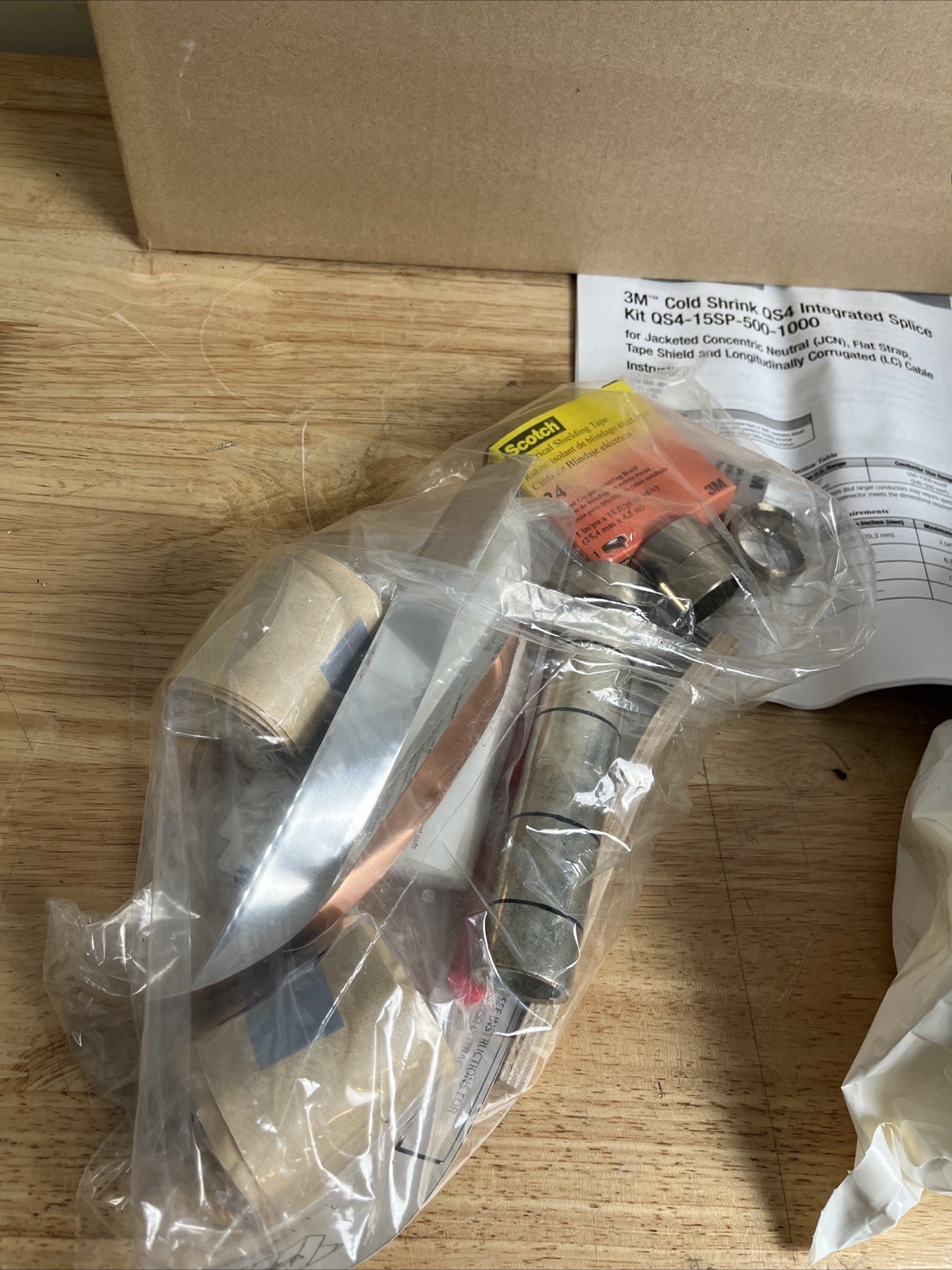 3M QS4-25SP-500-1000 QS4-15SP-18HX COLD SHRINK INLINE SPLICE KIT 15kV 150kV