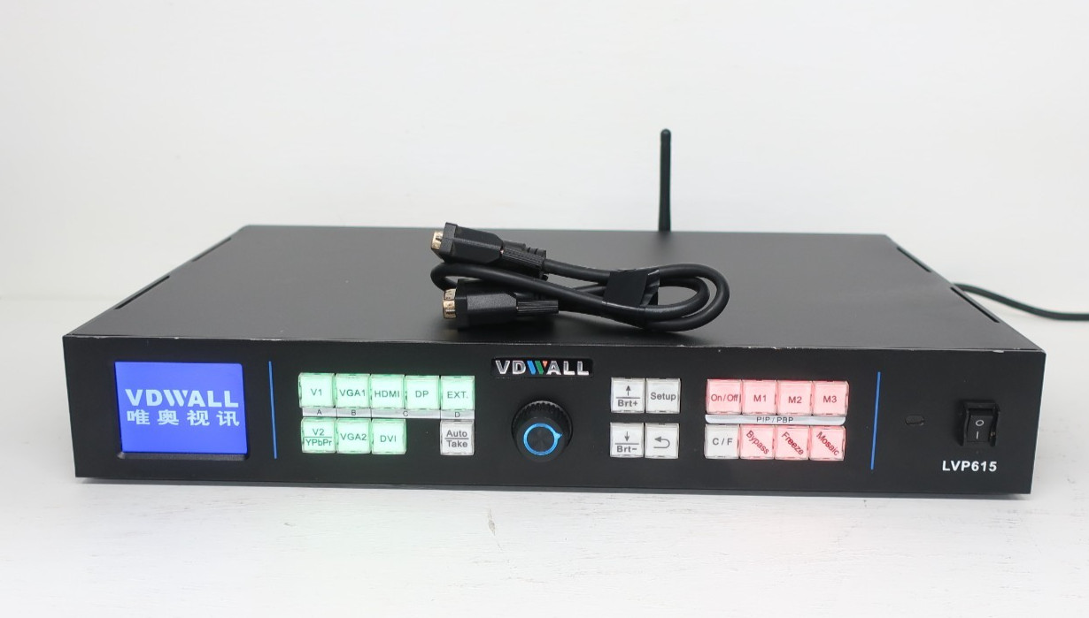 VDWALL LVP615 LED Video Processor Seamless Switcher w/ Power Cable & DVI Adapter