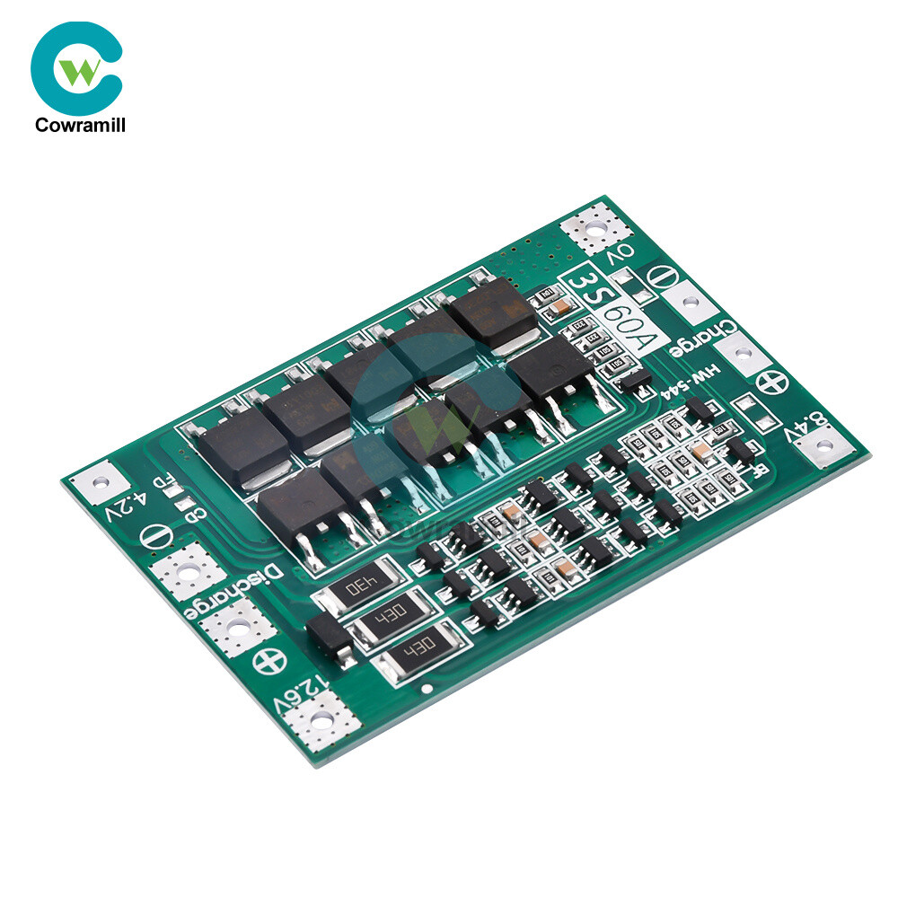 3S 13.6V 60A 18650 Li-ion Battery Charge PCB Protection Enhanced/Balanced Board