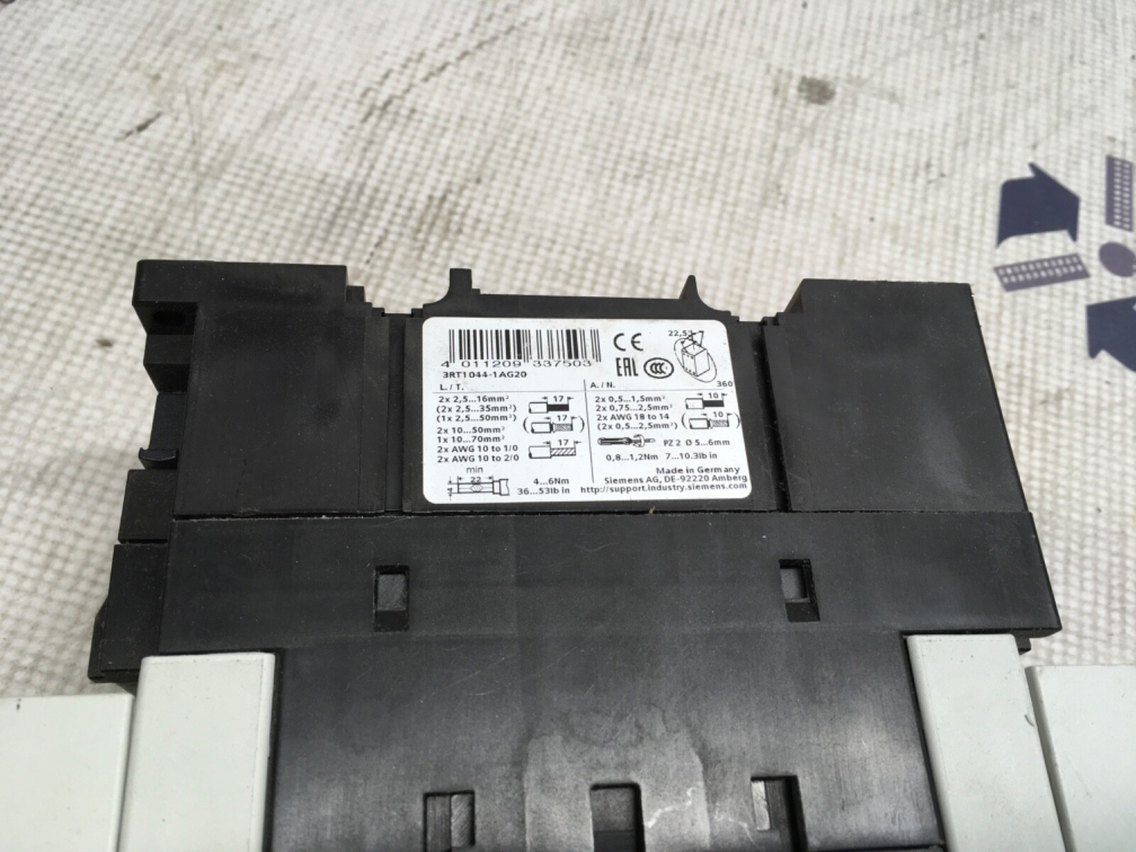 Siemens Contactor, 3RT1044-1A..0, 110v coil, RJ-52
