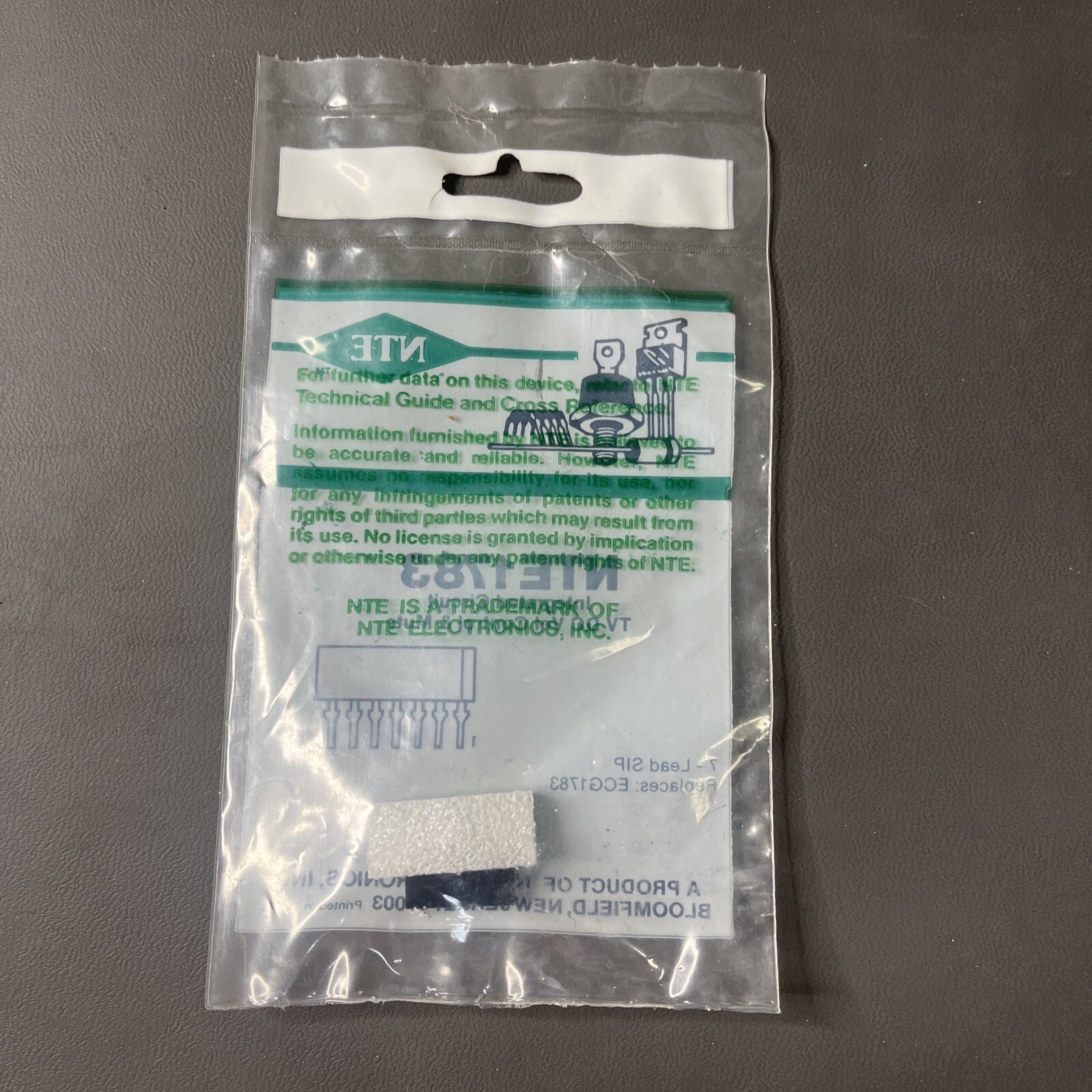 1 Each ~ NTE1783 ~ IC ~ TV DC VOLUME CONTROL/MUTE ~ 7-LEAD SIP ~ NOS