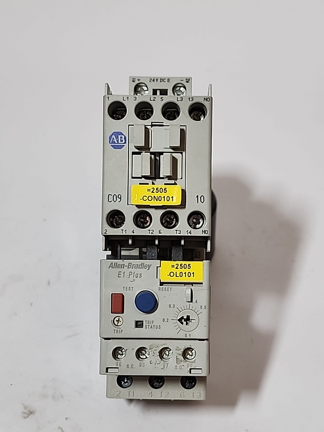 Allen Bradley 100-C09E10 Contactor with 193-EEDB Overload Relay 0.1-0.5A Combo