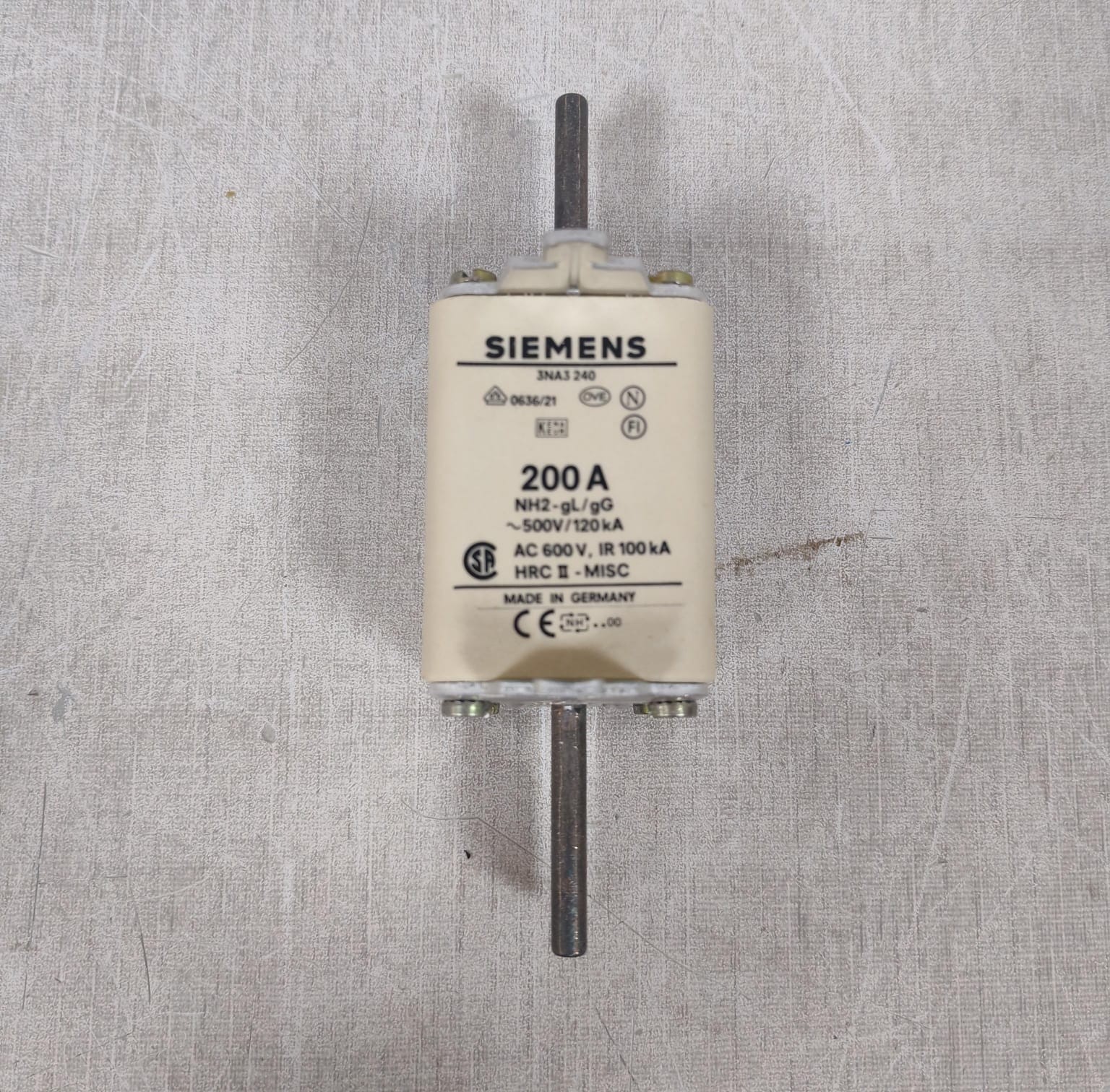 LOT 3PCS SIEMENS 3NA3240 LV-HRC-FUSE LINKS 200A