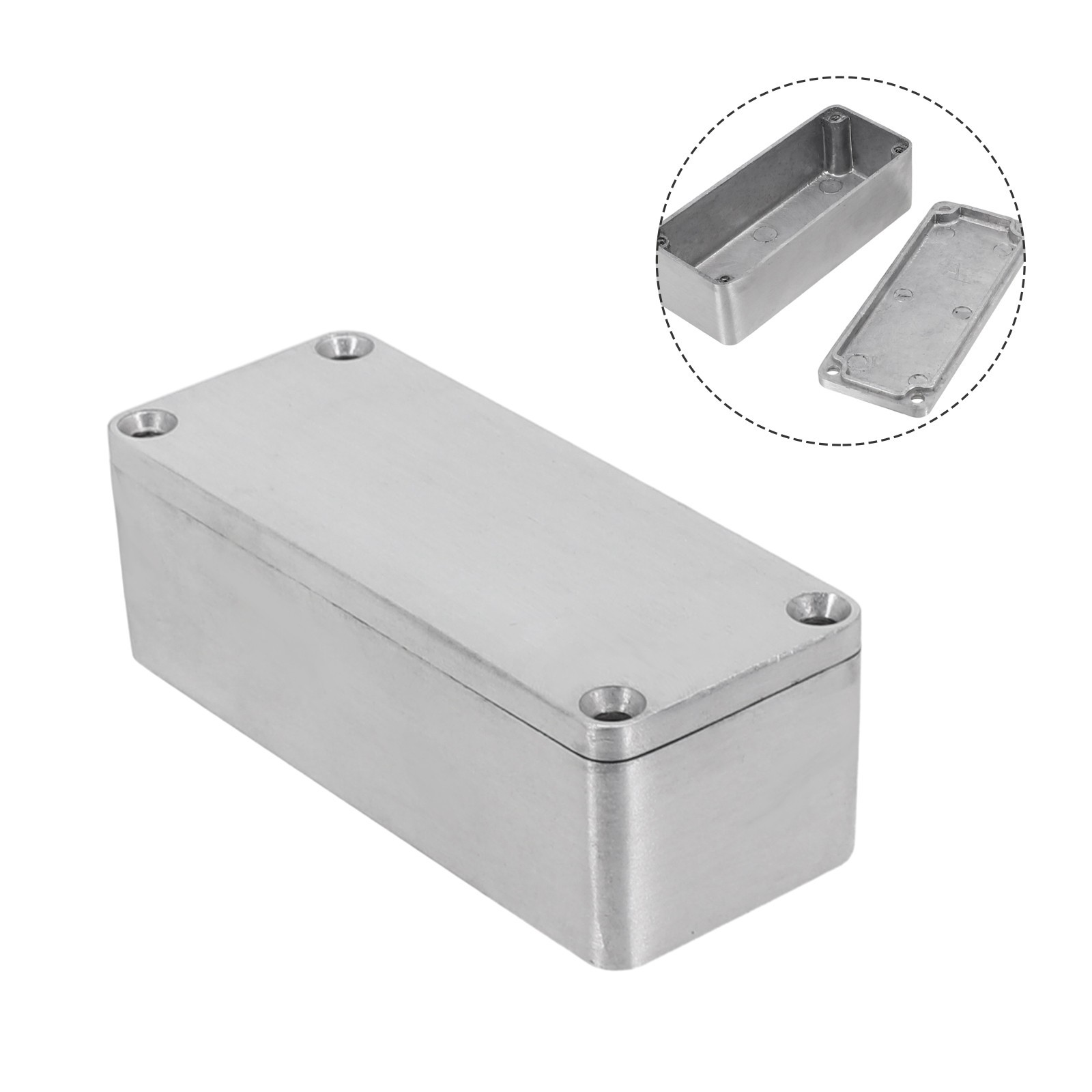 Silver Aluminum Box for Electric Instruments Industrial Metal Enclosure