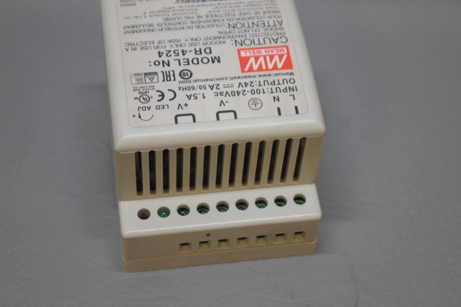MEAN WELL DR-4524 DIN RAIL POWER SUPPLY