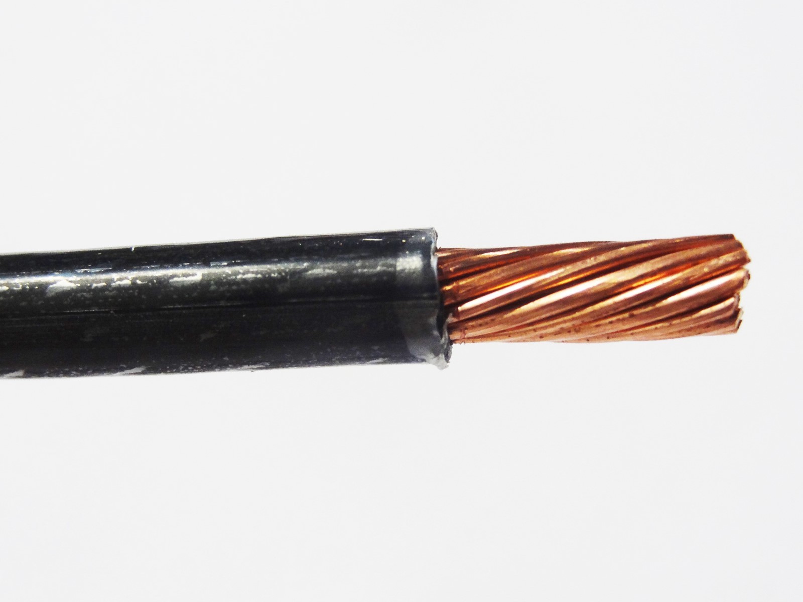 THHN 6 AWG GAUGE BLACK NYLON PVC STRANDED COPPER BUILDING WIRE 75′