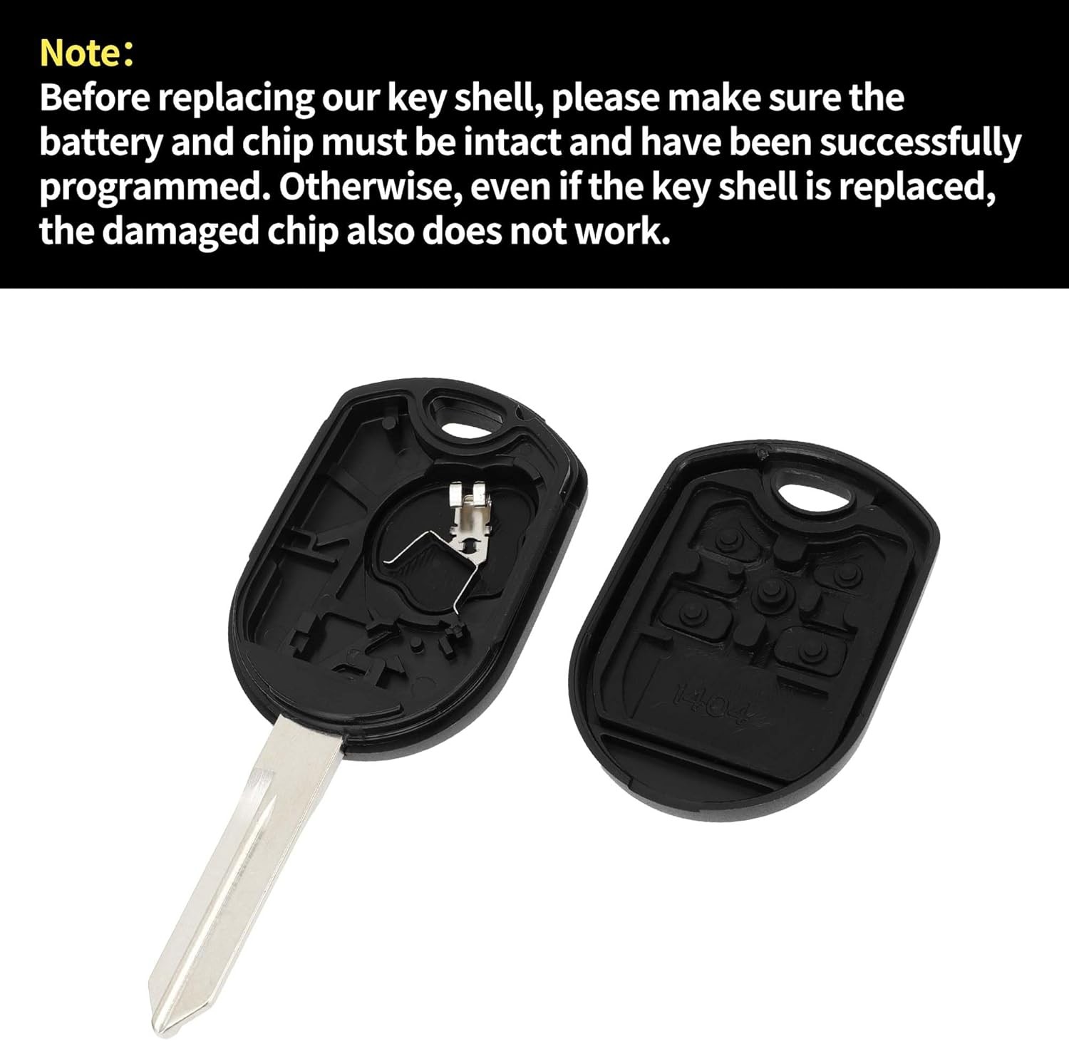 Replacement Key Fob Shell Case for Ford F-150 2004-2016 and Focus 2006-2012, 3 B