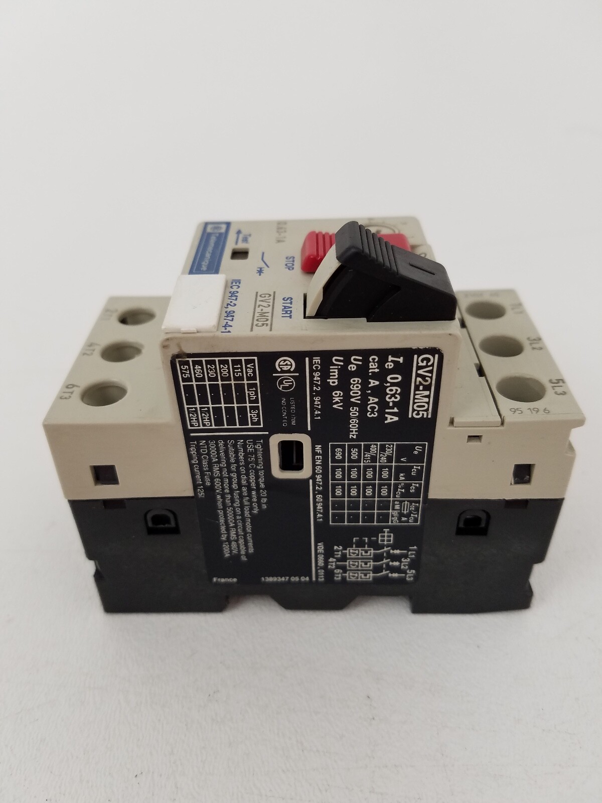 Lot of 2 GV2-M05 Telemecanique Motor Starter Circuit Protector *Next Day Option*