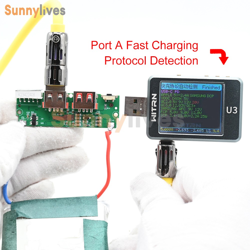 PD/QC 22.5W Fast Charging Module DIY Mobile Power Bank Circuit Board LED Display
