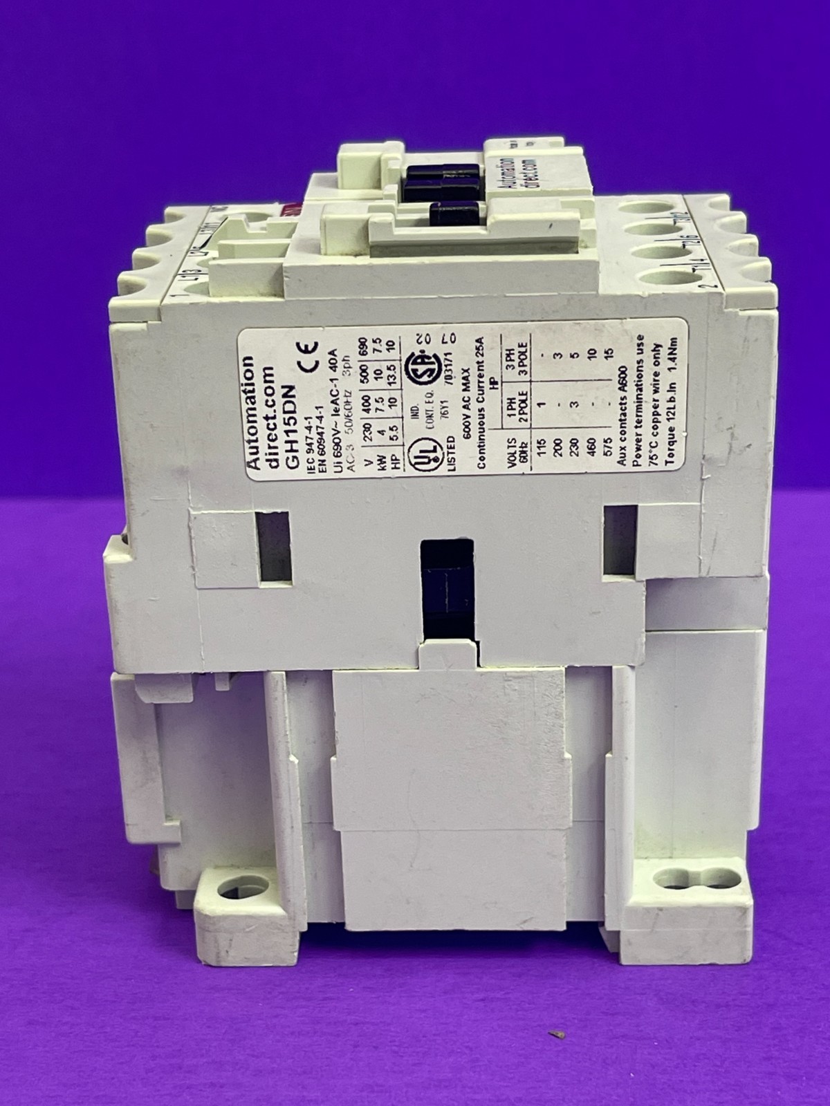 Automation Direct GH15DN Contactor 40A 110/120V 50/60Hz