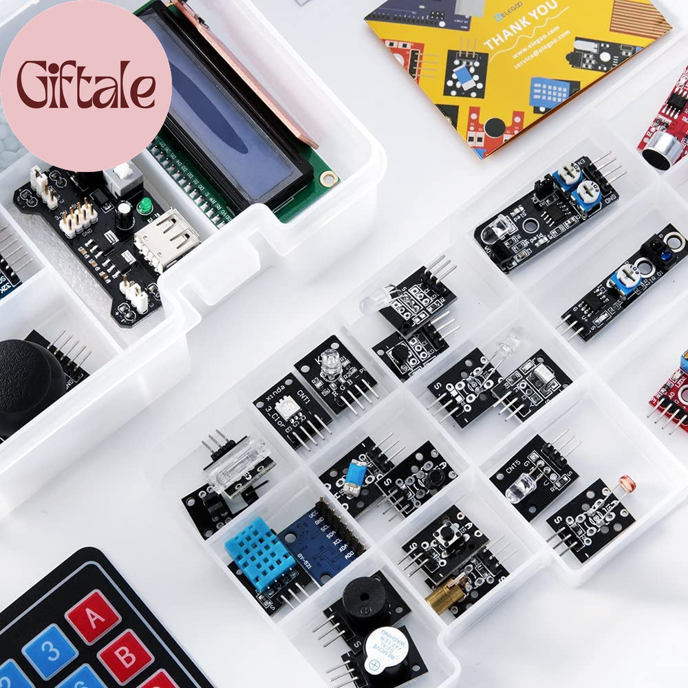 Upgraded 37 in 1 Sensor Modules Kit with Tutorial Compatible with R3 MEGA 2560 N