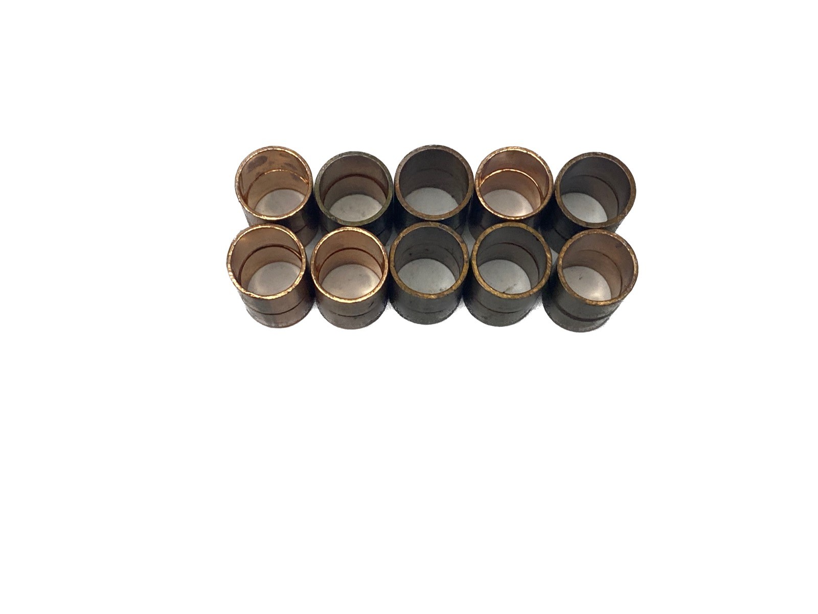 (10) NOS Unbranded 1/4” x 1/4” Copper Coupling w/ Rolled Tube Stop 3/8” OD