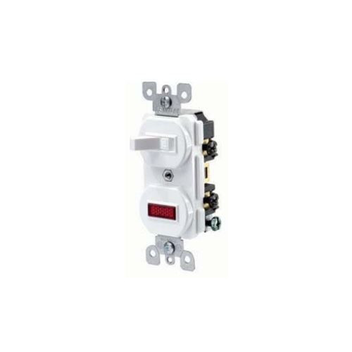 Leviton 5224, 120/277 VAC, 15/20 A, Brown, Traditional, Combination Switch, 1pc
