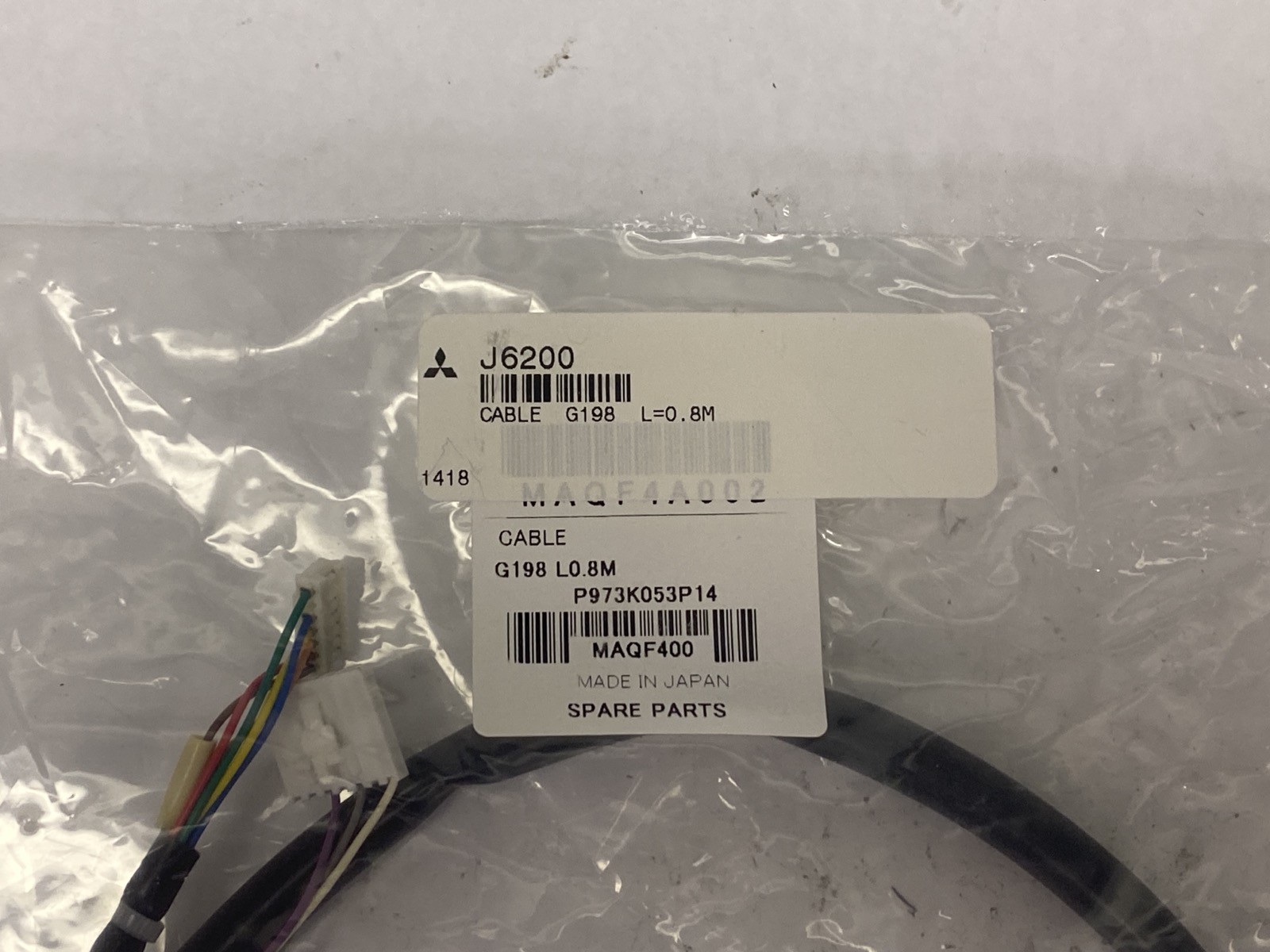 NEW Mitsubishi Electric 0.8m Long G198 OEM Replacement Cable J6200 MAQF400