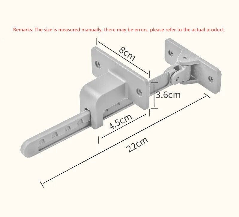 Window Horizontal Sliding Holder Wind Brace Guard Safety Lock Fix Flat Open 1 Pc