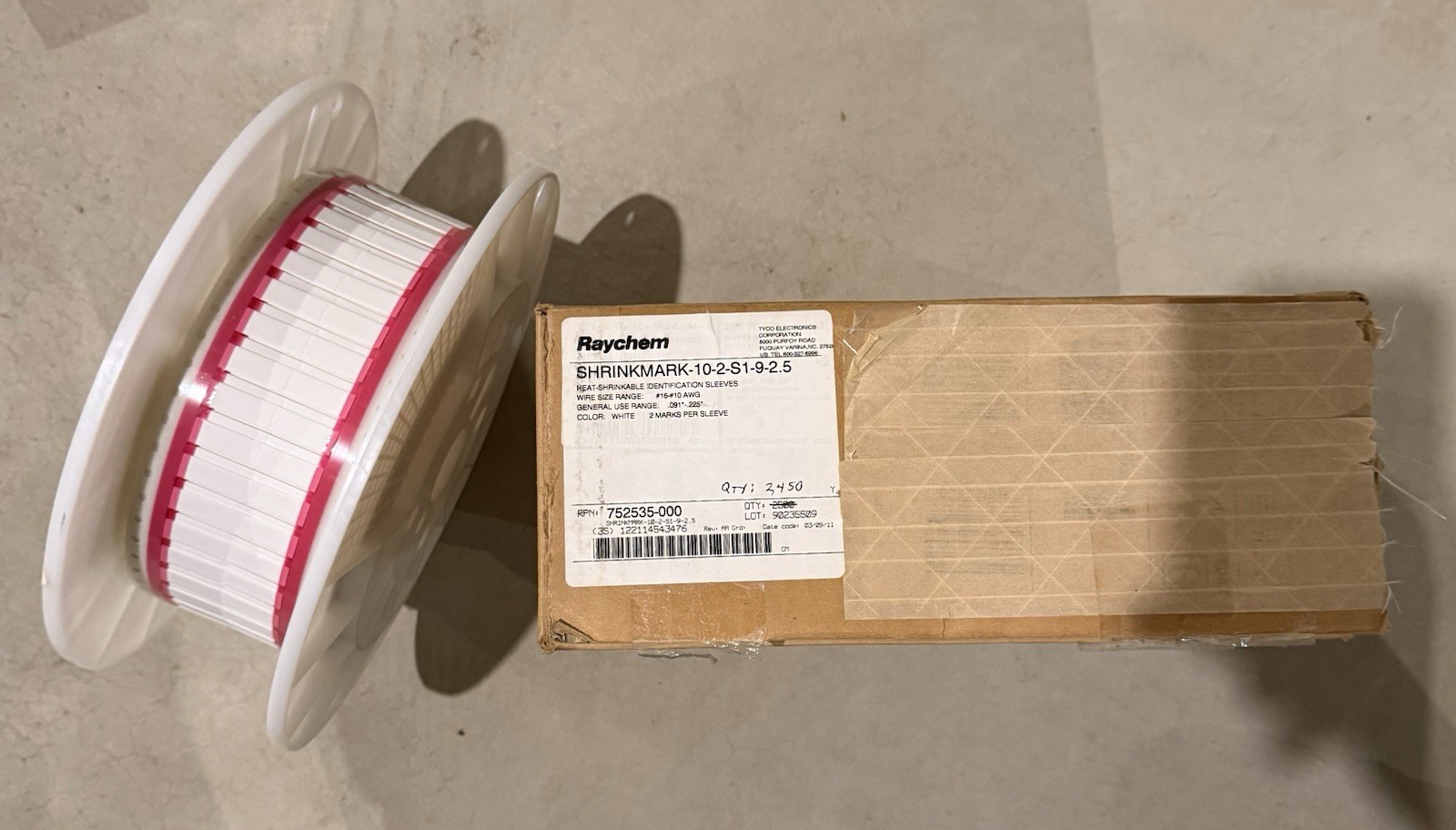 Tyco Electronics Raychem SHRINKMARK-10-2-S1-9-2.5
