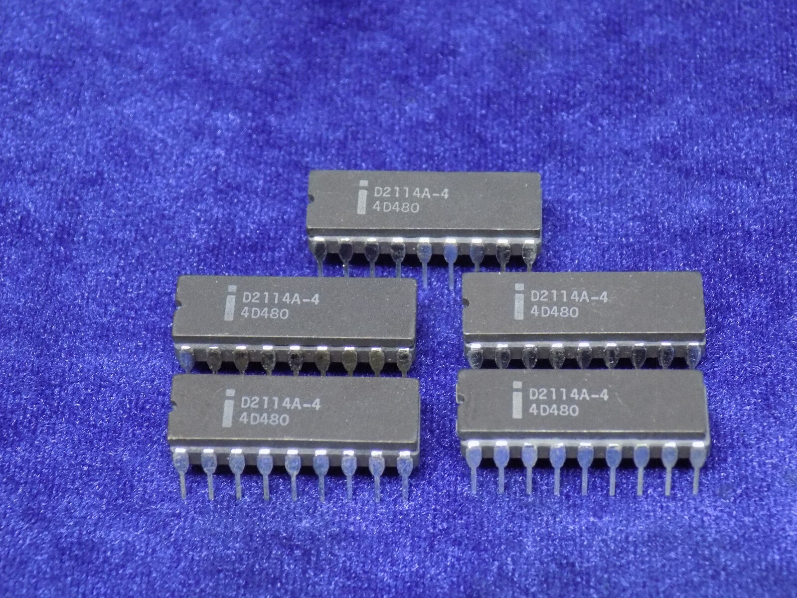 LOT OF 5 NEW OLD STOCK INTEL D2114A-4 18-PIN CERDIP IC CHIP COLLECTIBLE