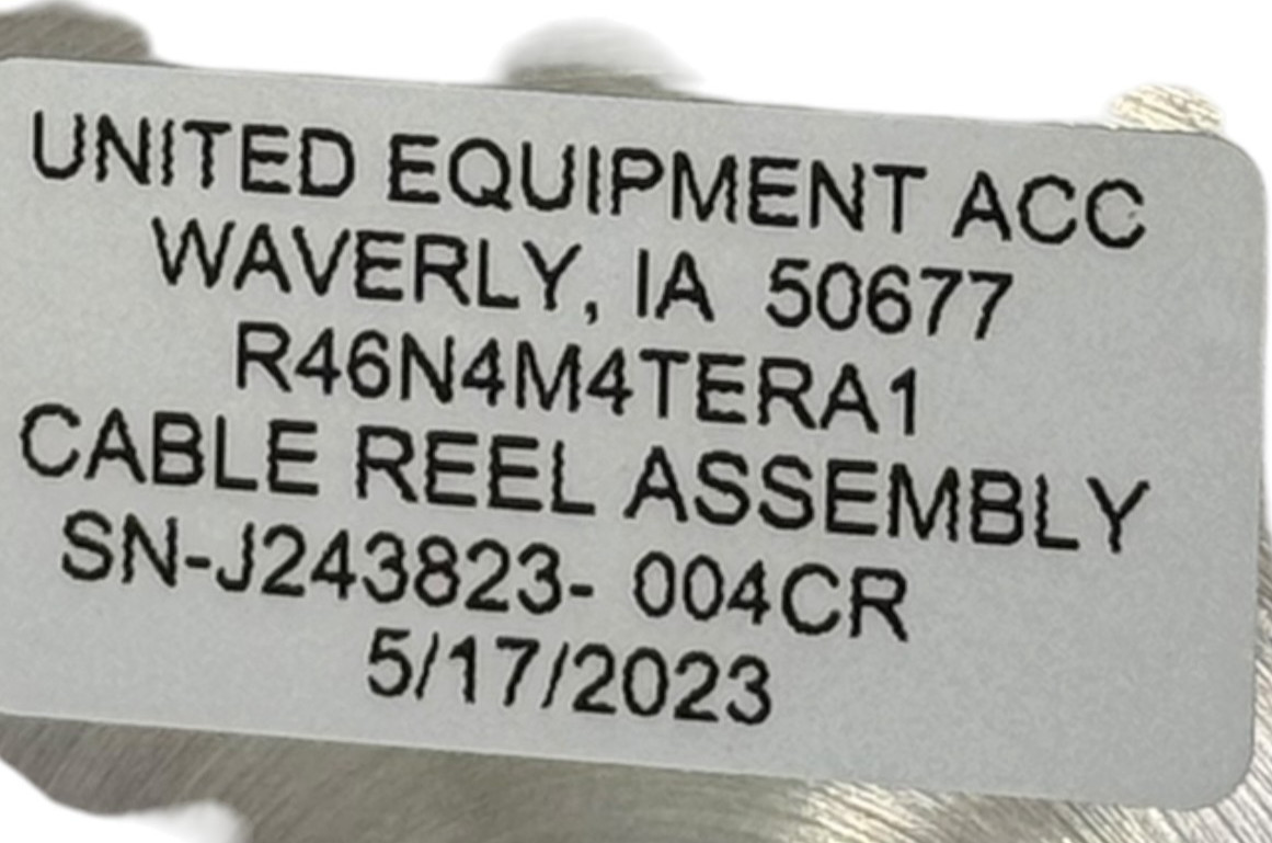 United Equipment ACC R46N4M4TERA1 Industrial Cable Reel Assembly 22ft long
