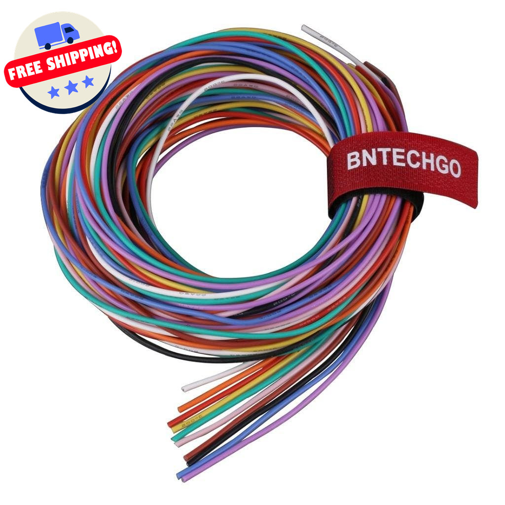 20 AWG Silicone Wire 10 Color Kit – 100Ft, Tinned Copper, Flexible